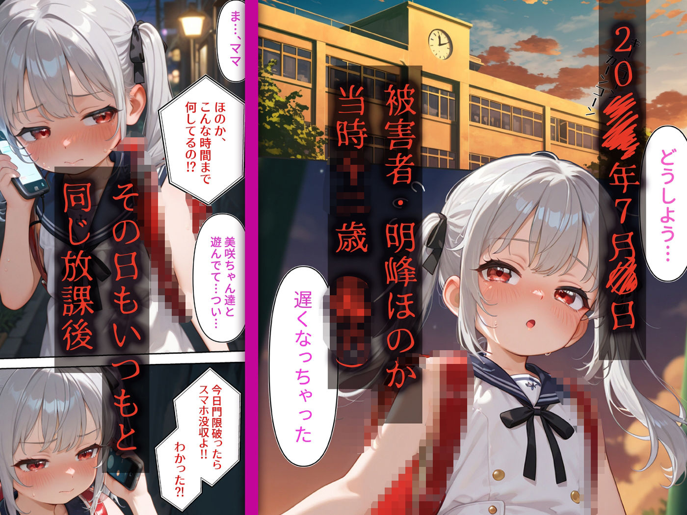 監禁おじさん〜銀髪ツインテ少女誘拐事件〜 - サンプル画像 1