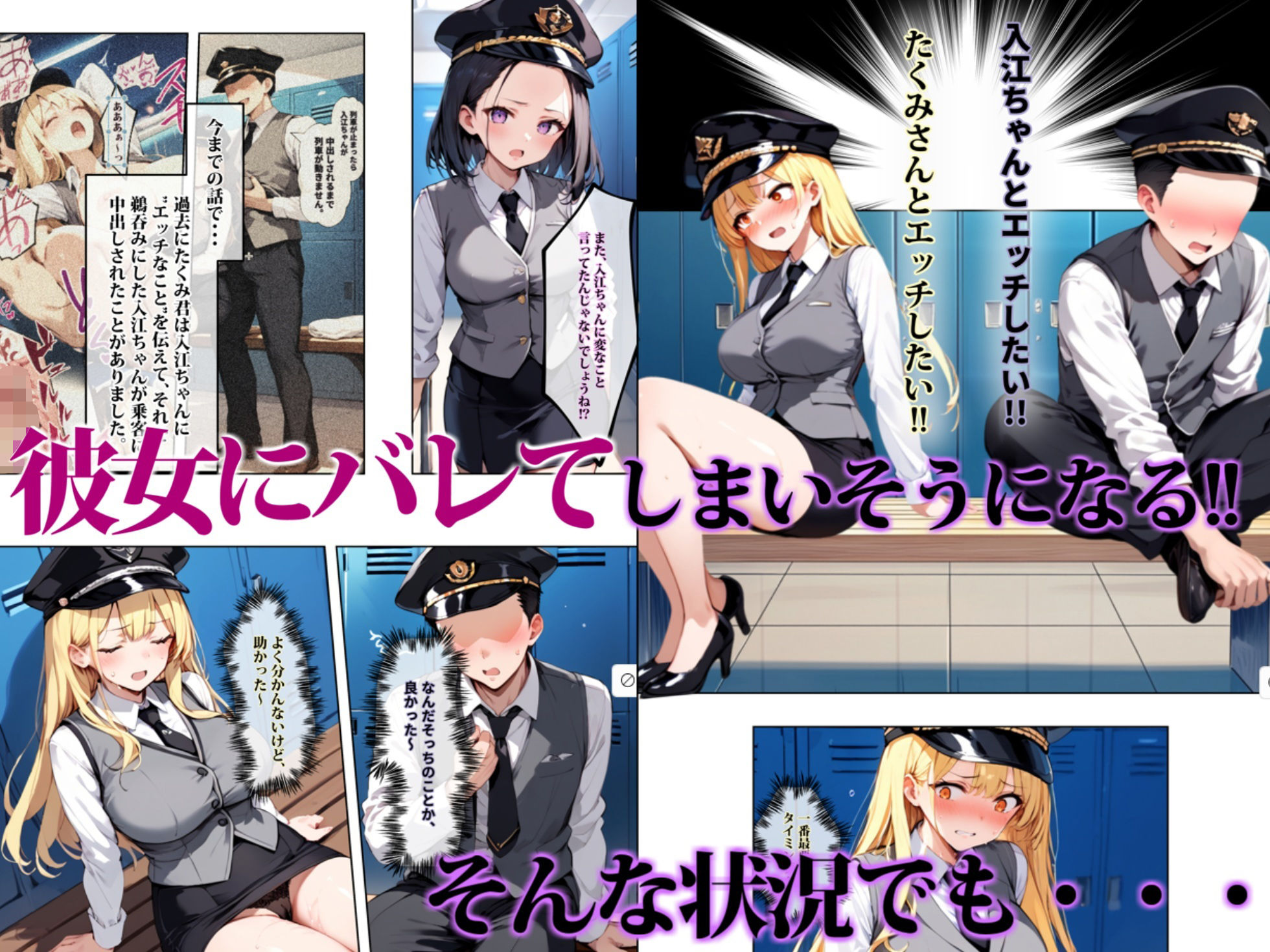 彼女よりエッチが上手い子との浮気SEXを見せてあげた話〜中出し列車で働くビッチ〜 - サンプル画像 3