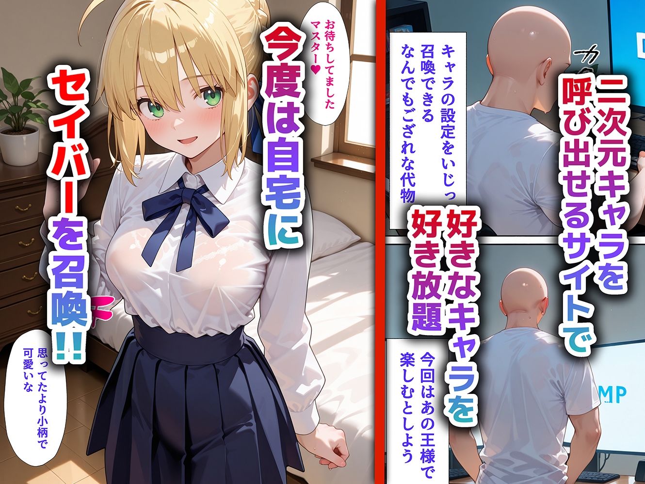 好きな二次元キャラを呼び出して好きにエッチできる裏サイト セイバー編 - サンプル画像 1