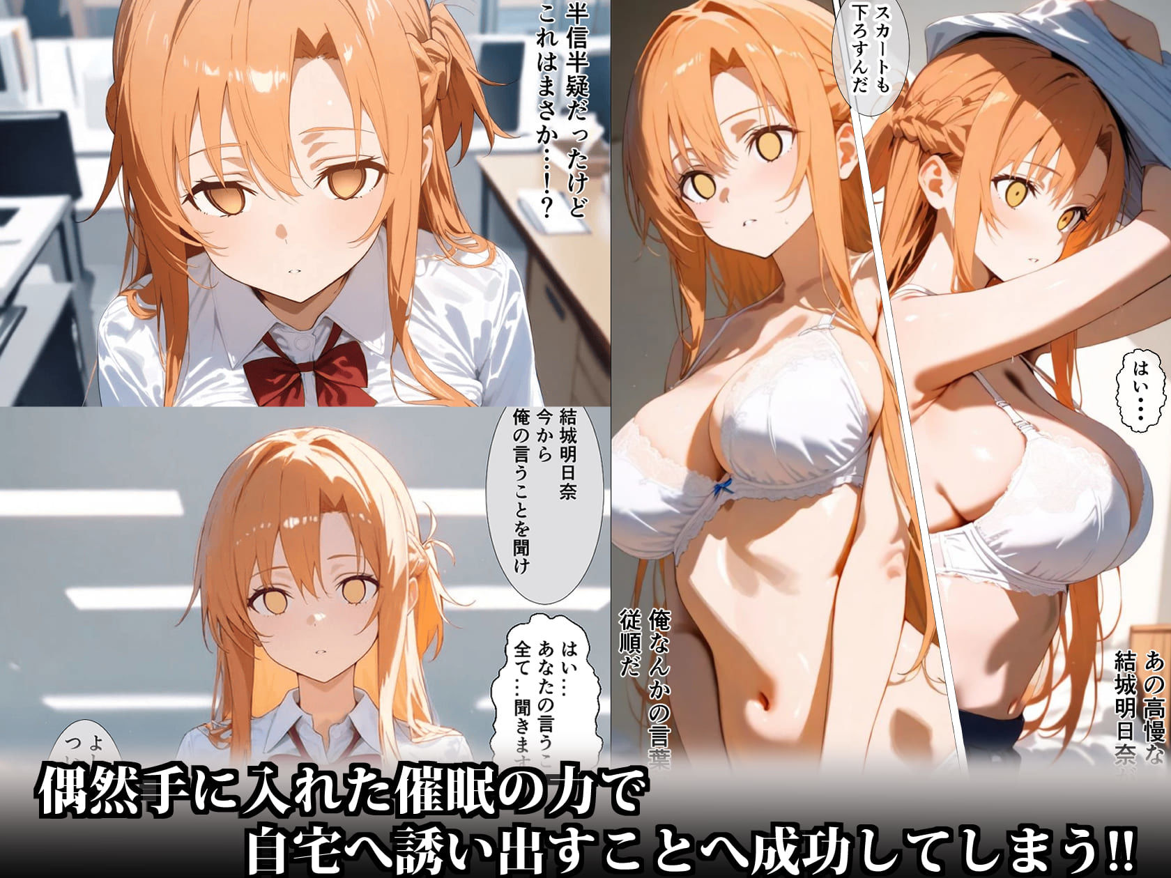 種付けおじさんがチート能力でアスナを好き放題 - サンプル画像 2