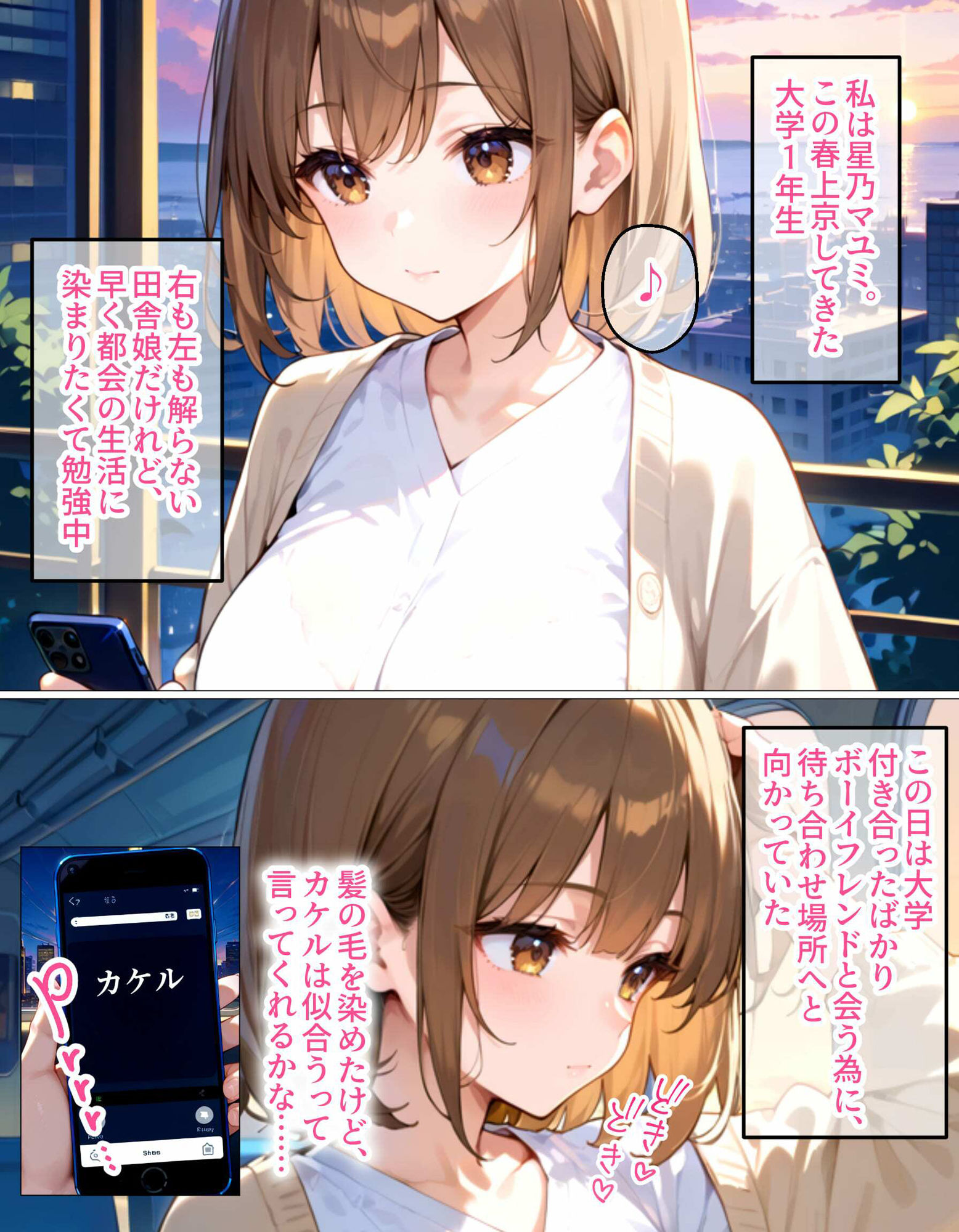 上京したばかりの大学1年生がおじさんに寝取られました - サンプル画像 1