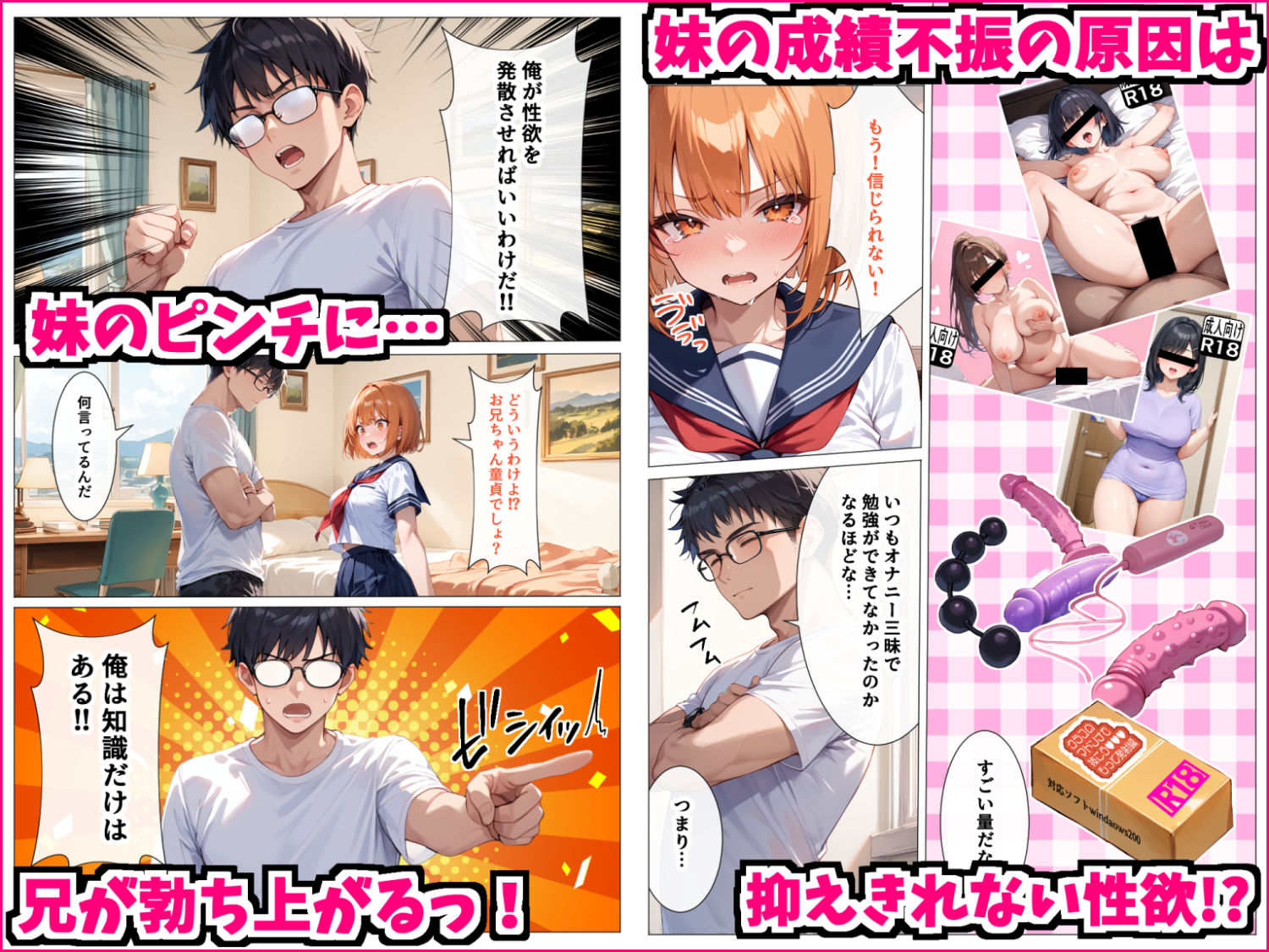 勉強の苦手な妹がエチエチだったの何度も生ハメして中出ししまくった話 - サンプル画像 2