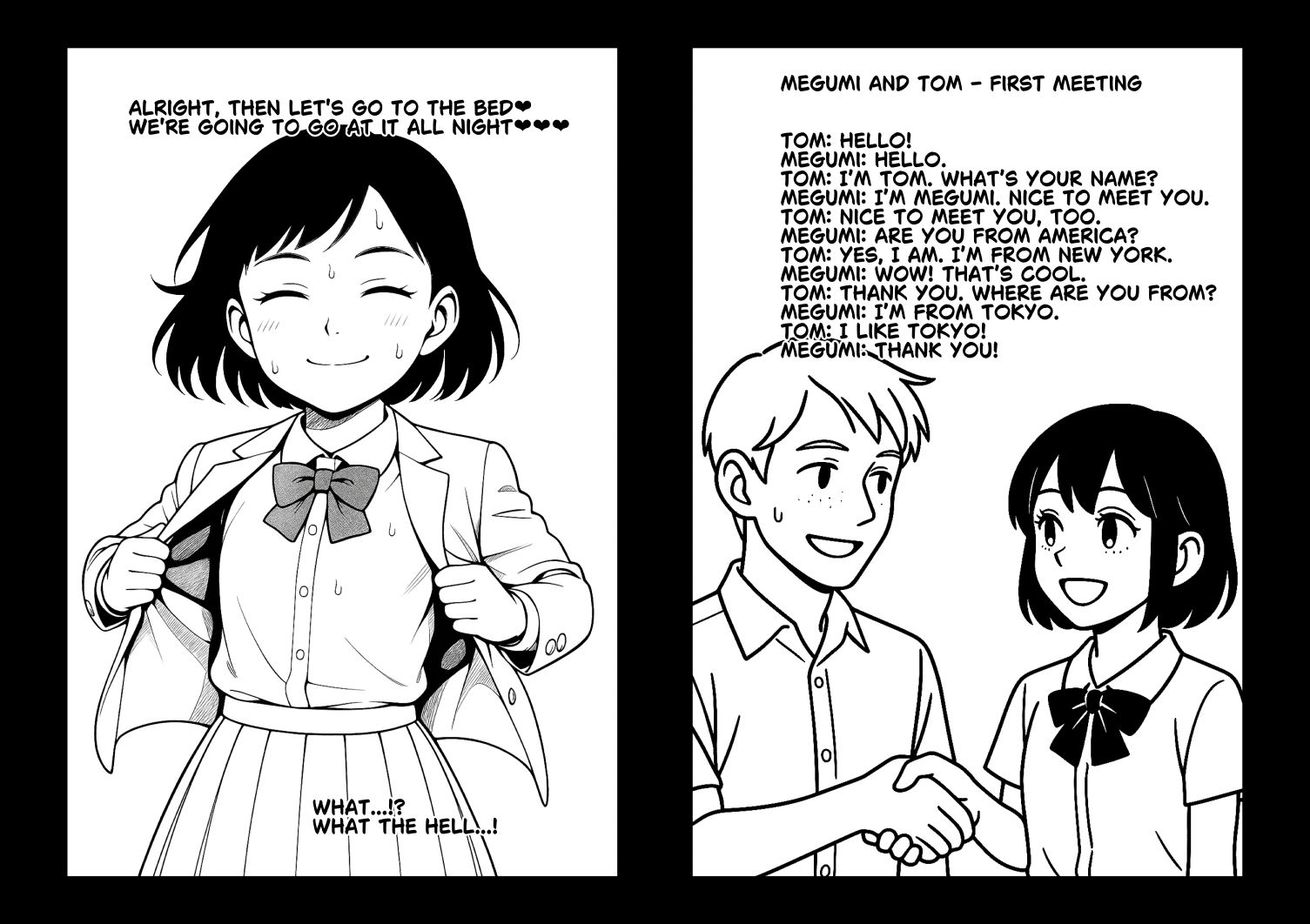 NEW HARMONY「AIで作った英語教科書の同人漫画」 - サンプル画像 1