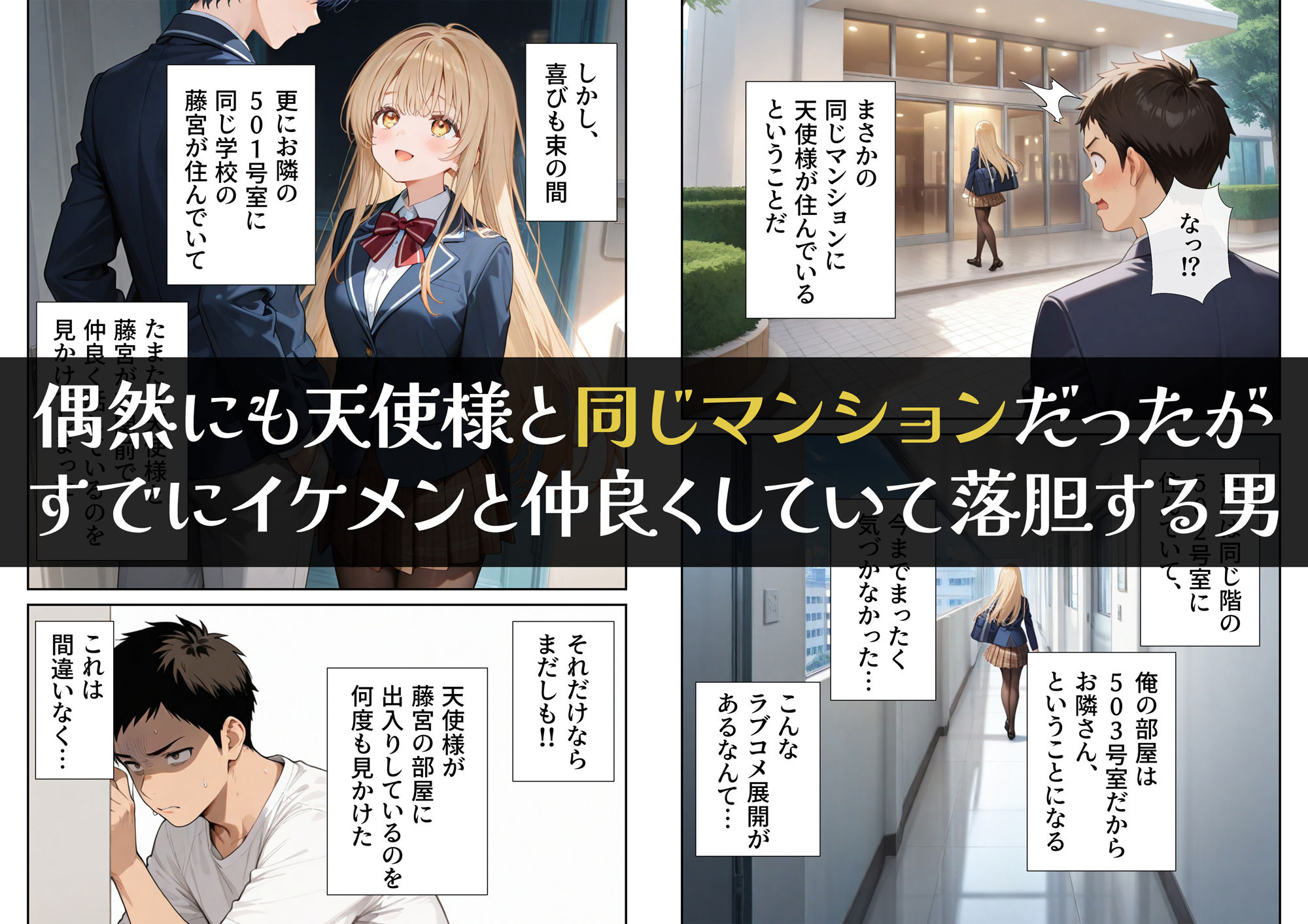 お隣の天使様を記憶操作でイケメンから寝取って堕天使にした件 - サンプル画像 2