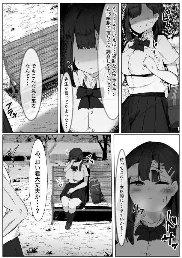 ちやほやされたかっただけのTS女子が女の子になった登校初日に男に襲われて種づけされる話 - サンプル画像 3