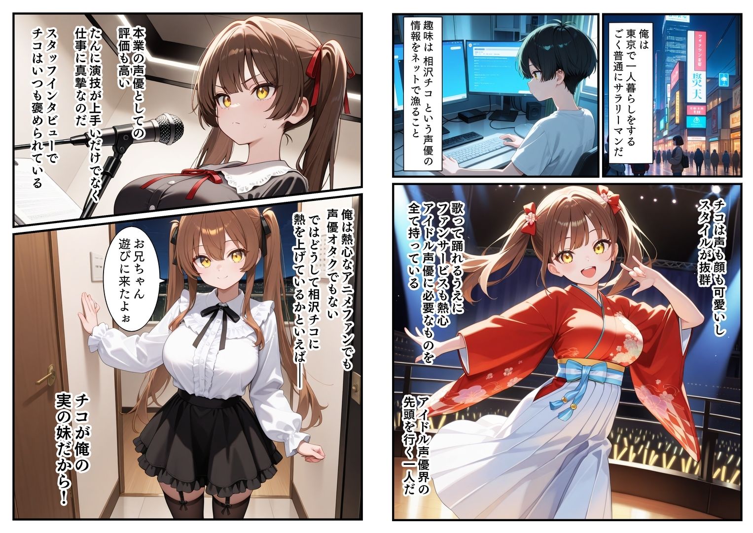 アイドル声優 処女膜から声を出すため兄とアナルH - サンプル画像 1