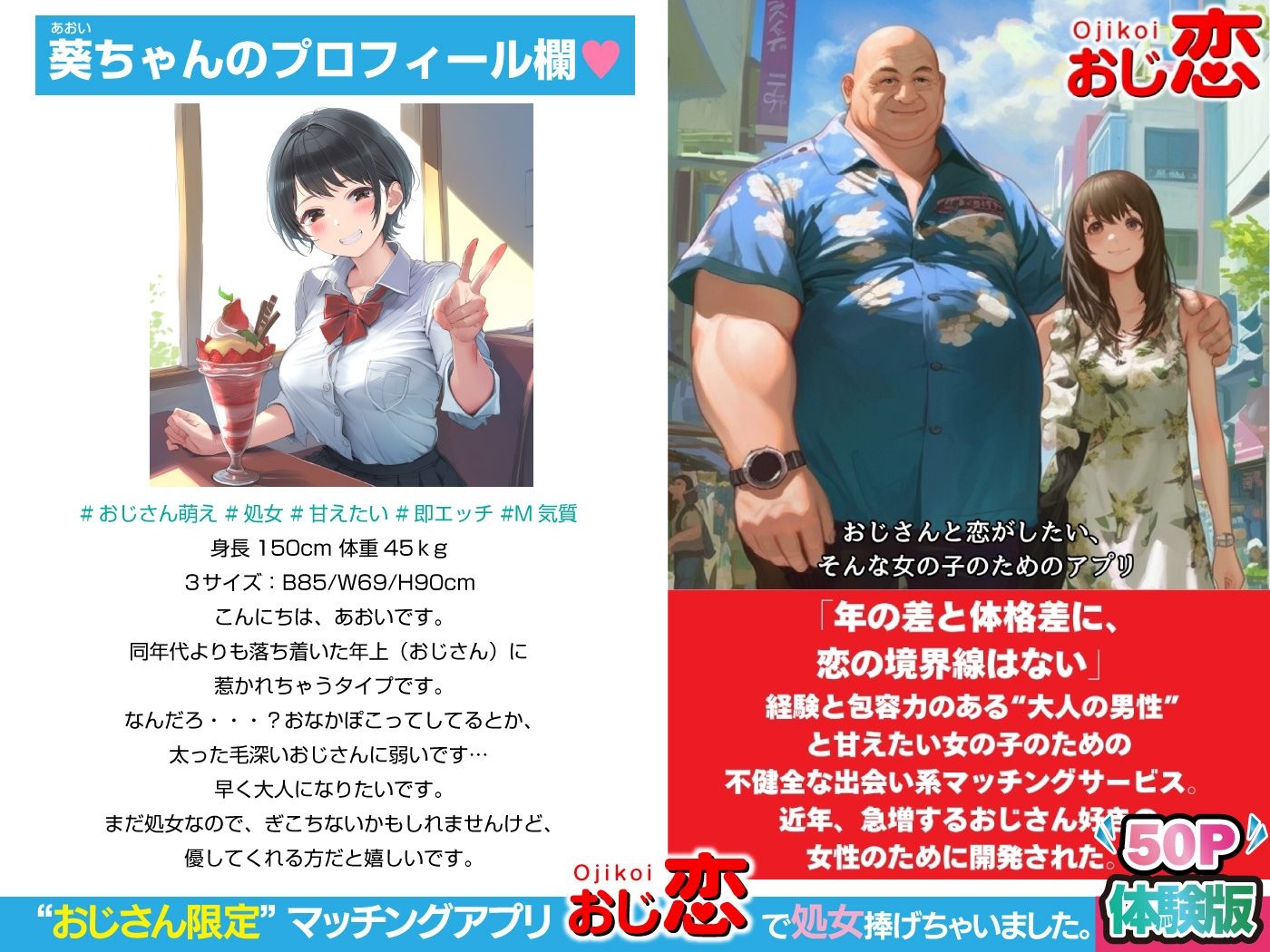おじさん限定マッチングアプリ【おじ恋】で処女捧げちゃいました。 - サンプル画像 1
