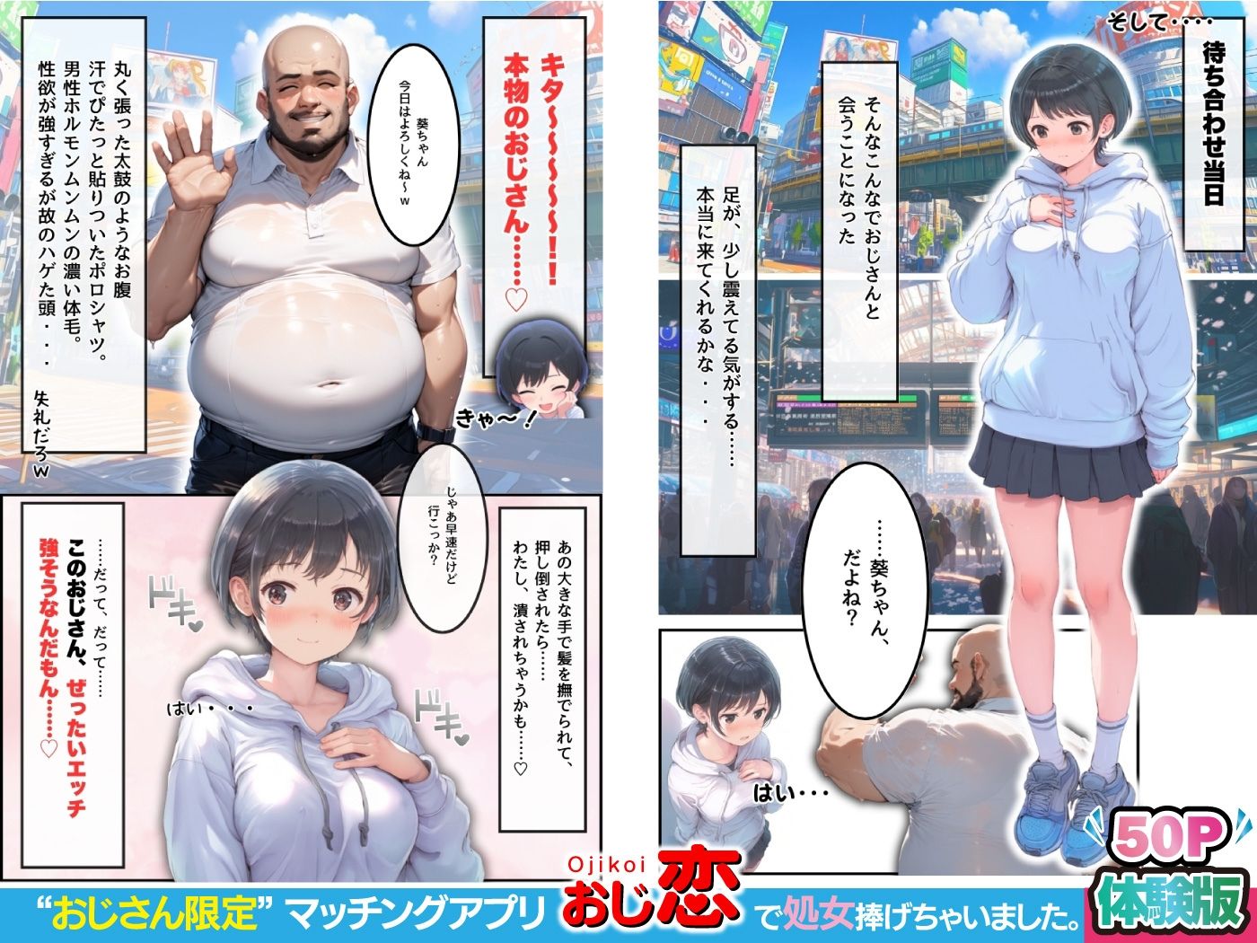 おじさん限定マッチングアプリ【おじ恋】で処女捧げちゃいました。 - サンプル画像 4