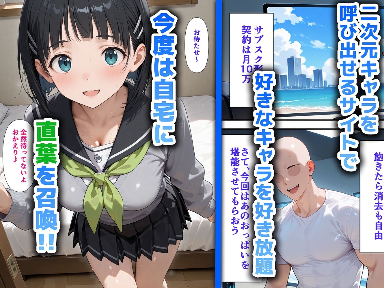 好きな二次元キャラを呼び出して好きにエッチできる裏サイト 直葉編 - サンプル画像 1