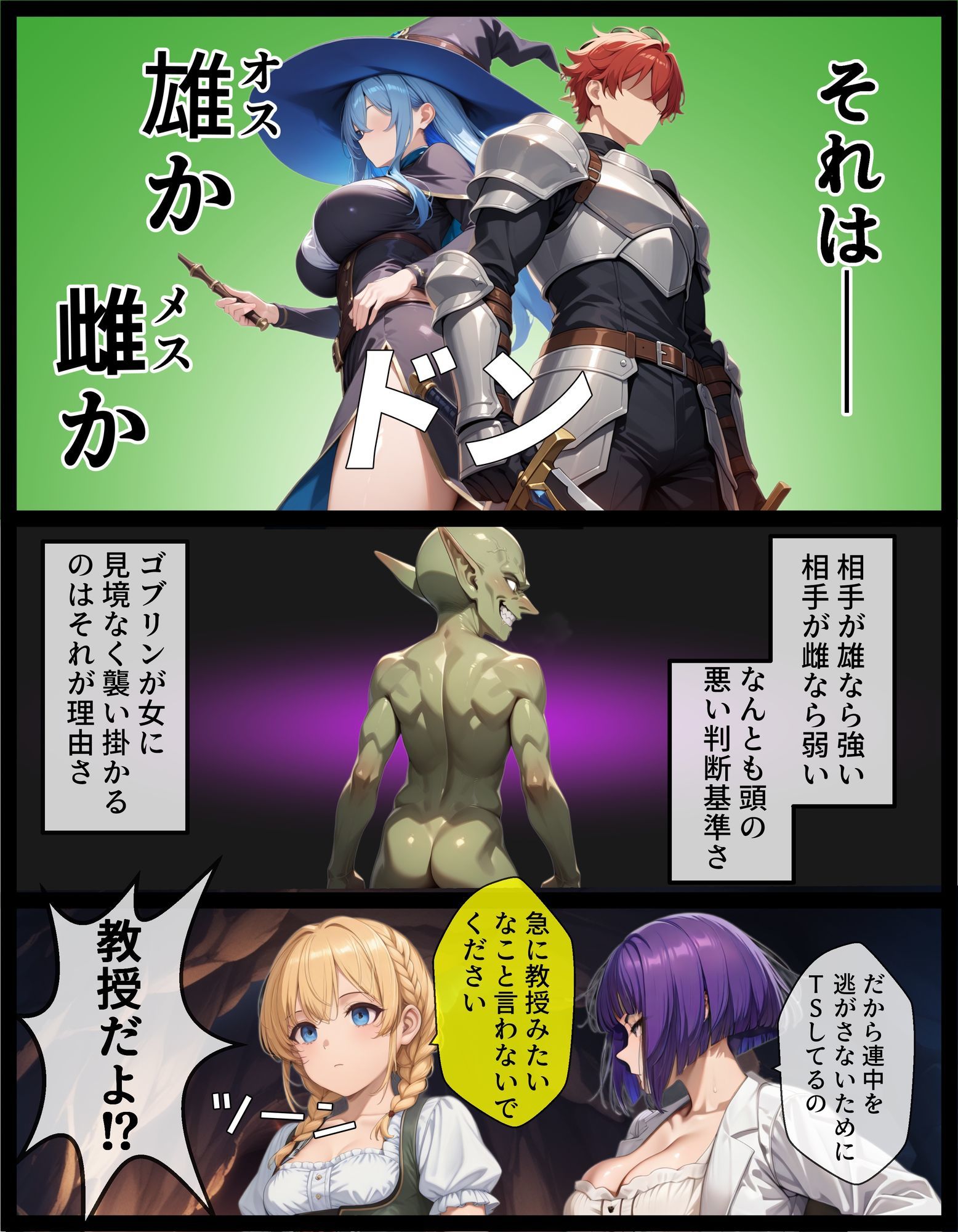 TSして異種姦されたい〜ゴブリン輪●編〜 - サンプル画像 4