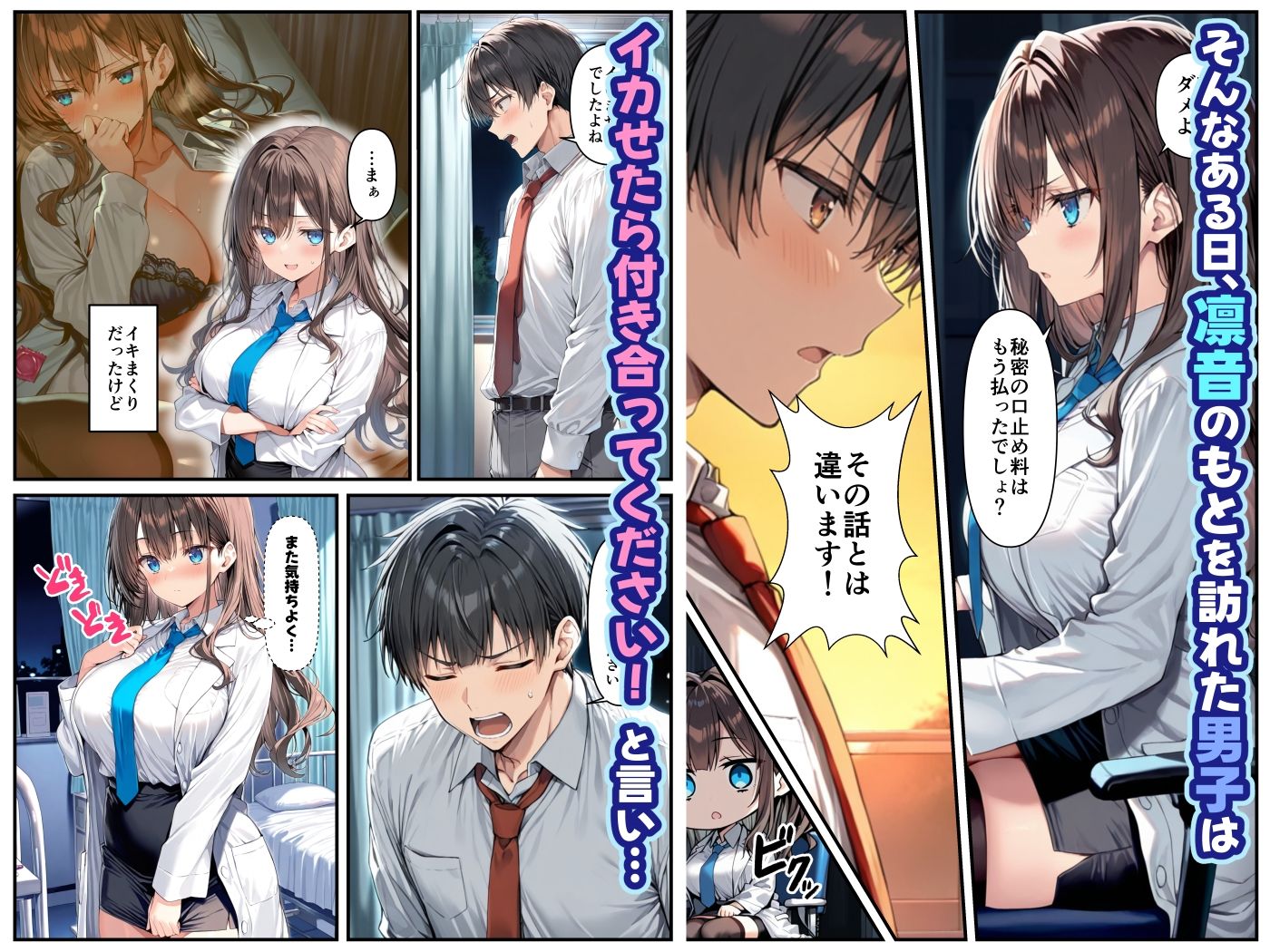 クールぶってるドスケベ保健室の先生が、男子生徒のデカチンポに敗北絶頂潮吹きする話。 - サンプル画像 5