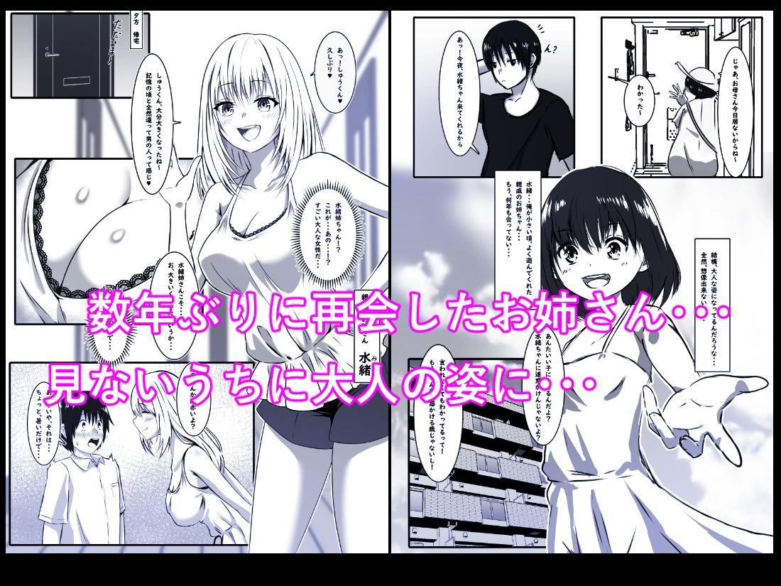 久しぶりに泊まりに来たお姉さんと初めてのセックス - サンプル画像 1