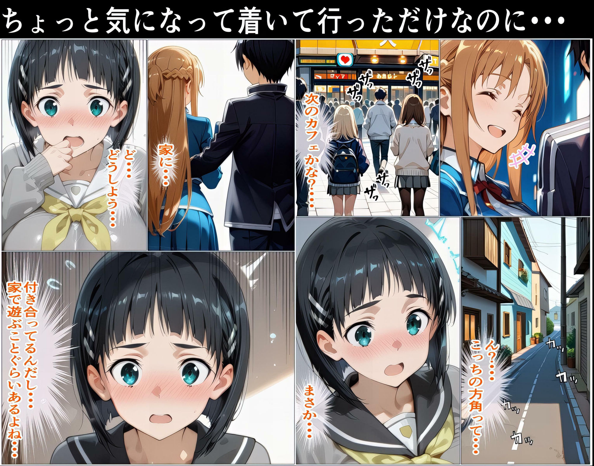 黒の剣士の三角関係〜めちゃくちゃに抱かれたいアスナ・兄のSEXを聞いて発情する直葉〜 - サンプル画像 3