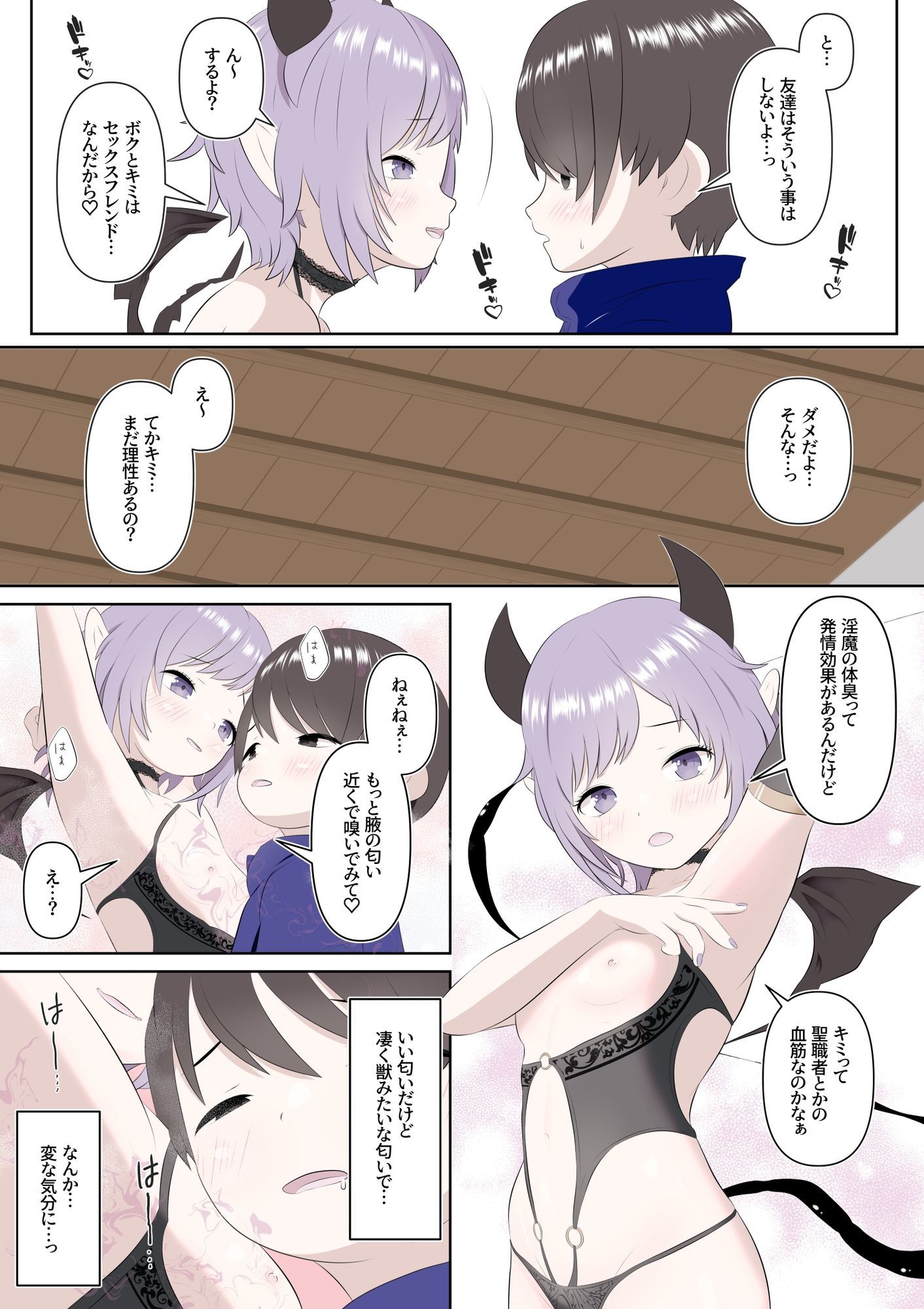 サキュバス娘と僕 - サンプル画像 3