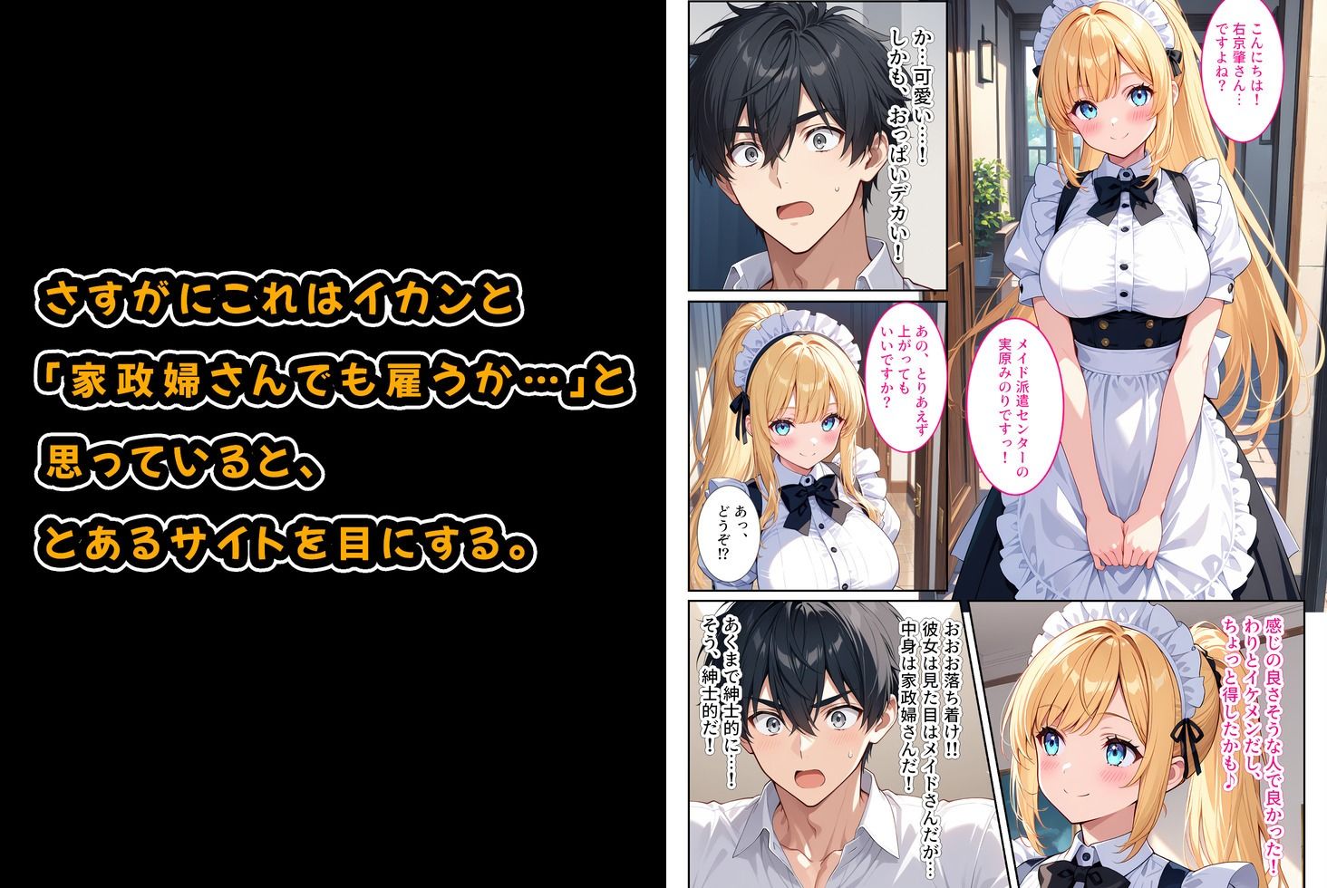 家事代行の爆乳メイドが濃厚なご奉仕エッチをしてくれた話 - サンプル画像 2