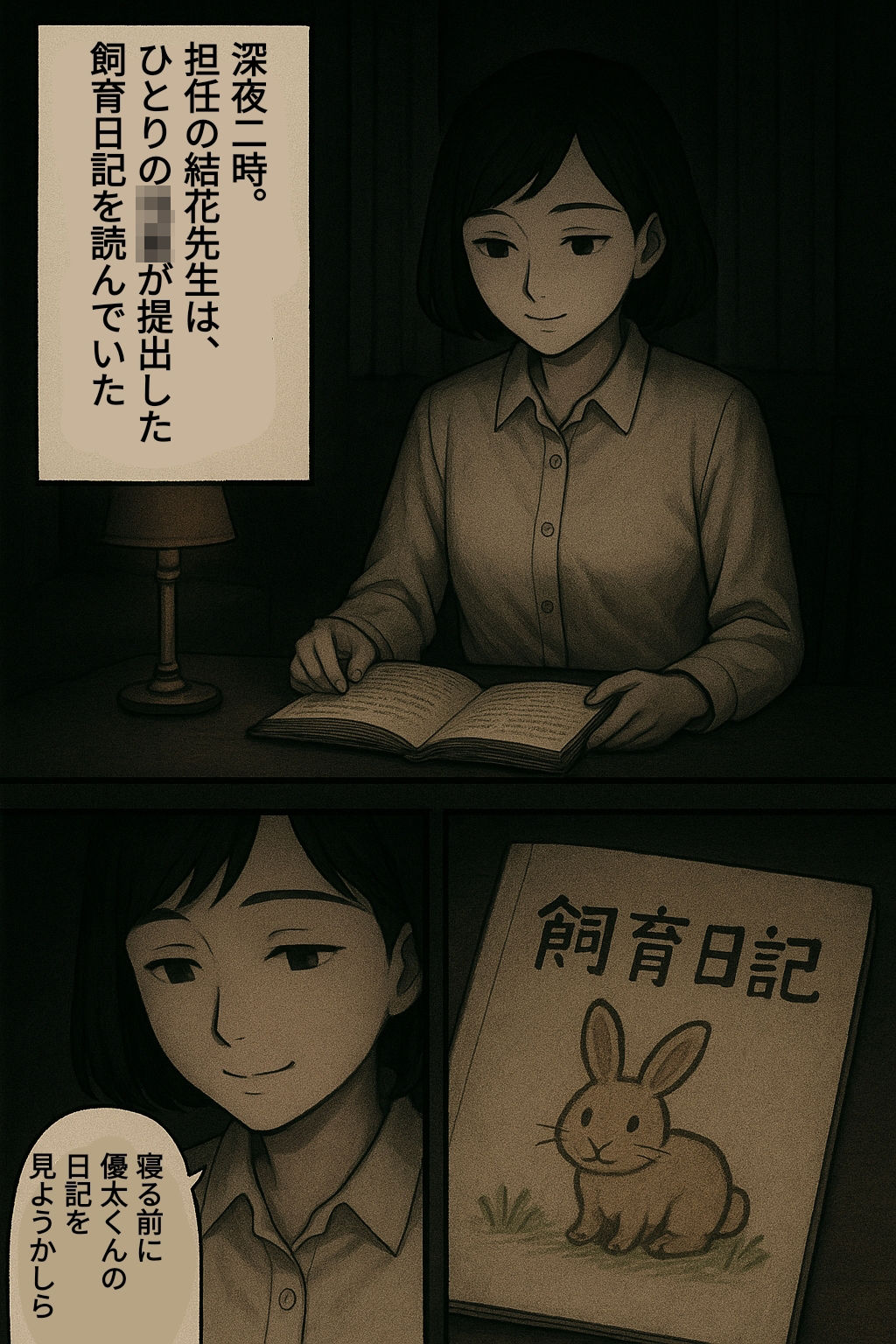 ウサギ小屋おじさん（エロホラー、触手） - サンプル画像 1