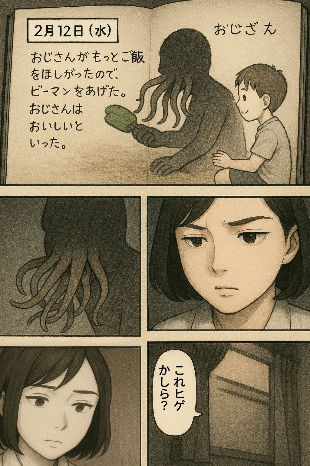 ウサギ小屋おじさん（エロホラー、触手） - サンプル画像 4