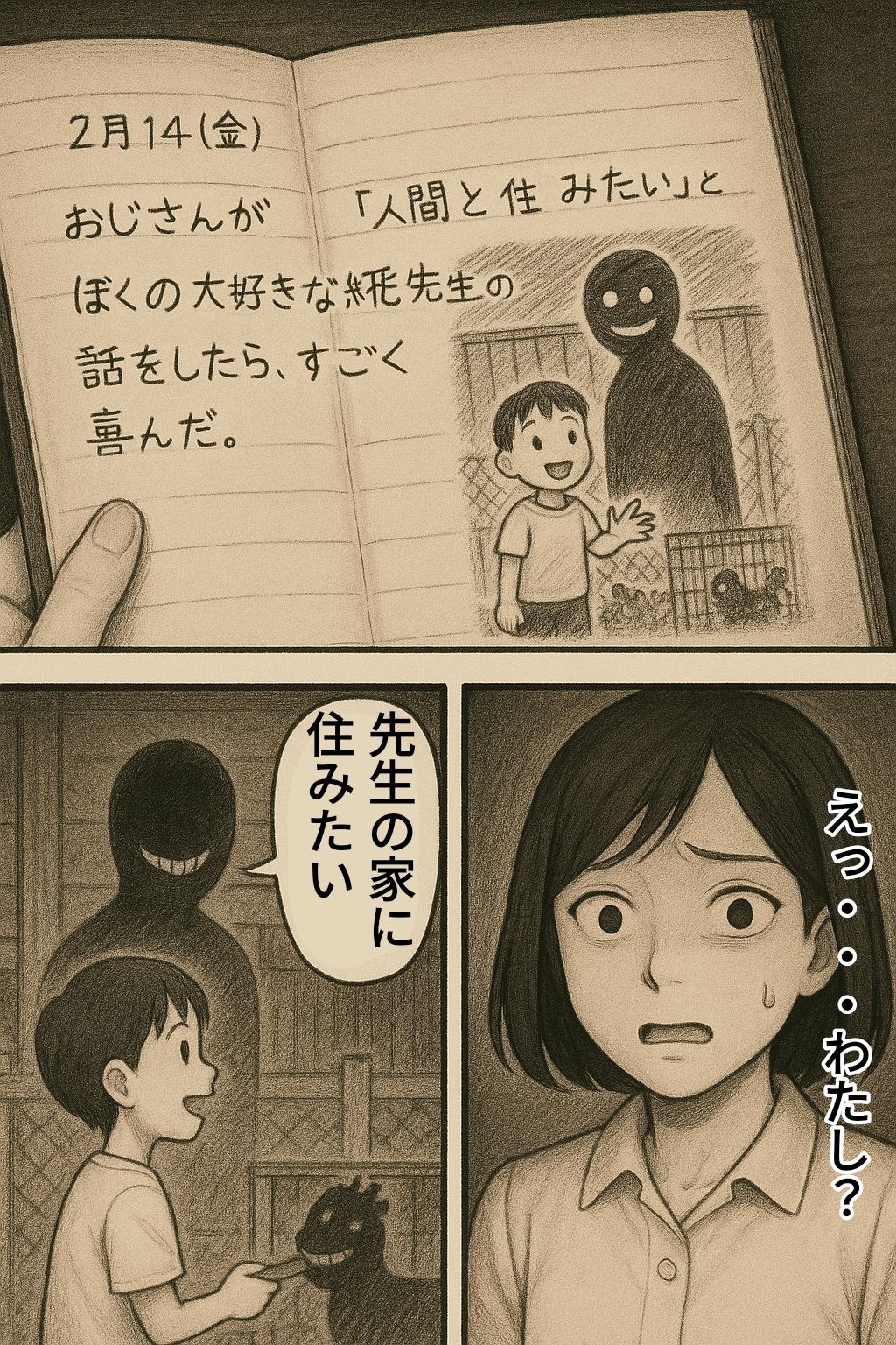ウサギ小屋おじさん（エロホラー、触手） - サンプル画像 8