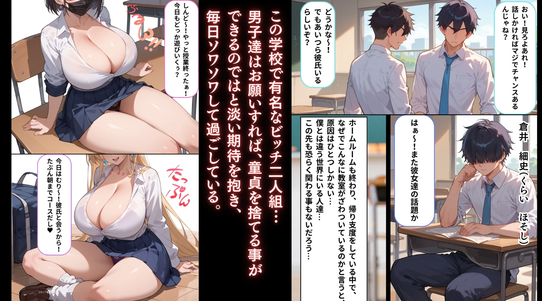 女子校生彼氏持ちのビッチ達がボクのチ○コで遊んだ結果  もう僕以外では満足出来なくなった件 - サンプル画像 2