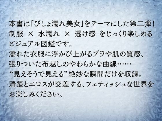 びしょ濡れ美女図鑑 ＃2 制服編 - サンプル画像 2
