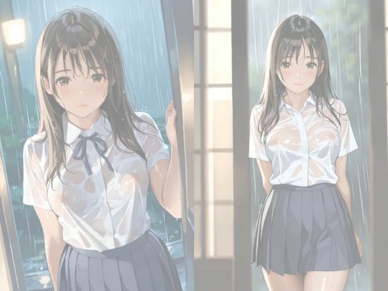 びしょ濡れ美女図鑑 ＃2 制服編 - サンプル画像 3