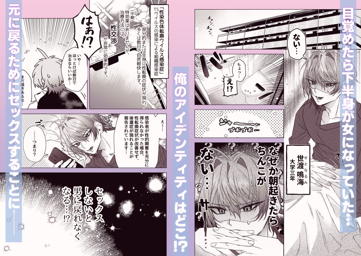 【カントボーイ×溺愛×生ハメ！】俺のアイデンティティどこいった！？ 〜純愛甘とろ治療えっち編〜 - サンプル画像 1