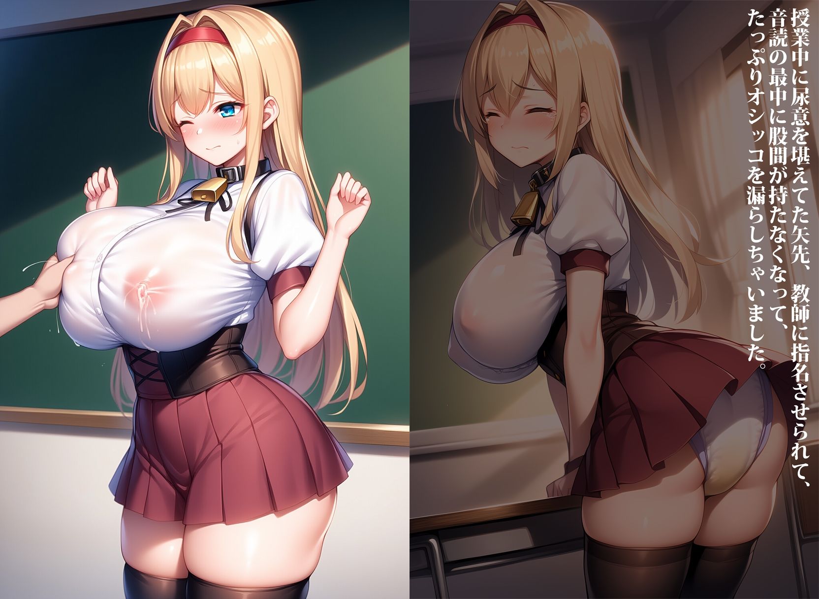 人権剥奪！お漏らし調教済な搾乳家畜 - サンプル画像 2