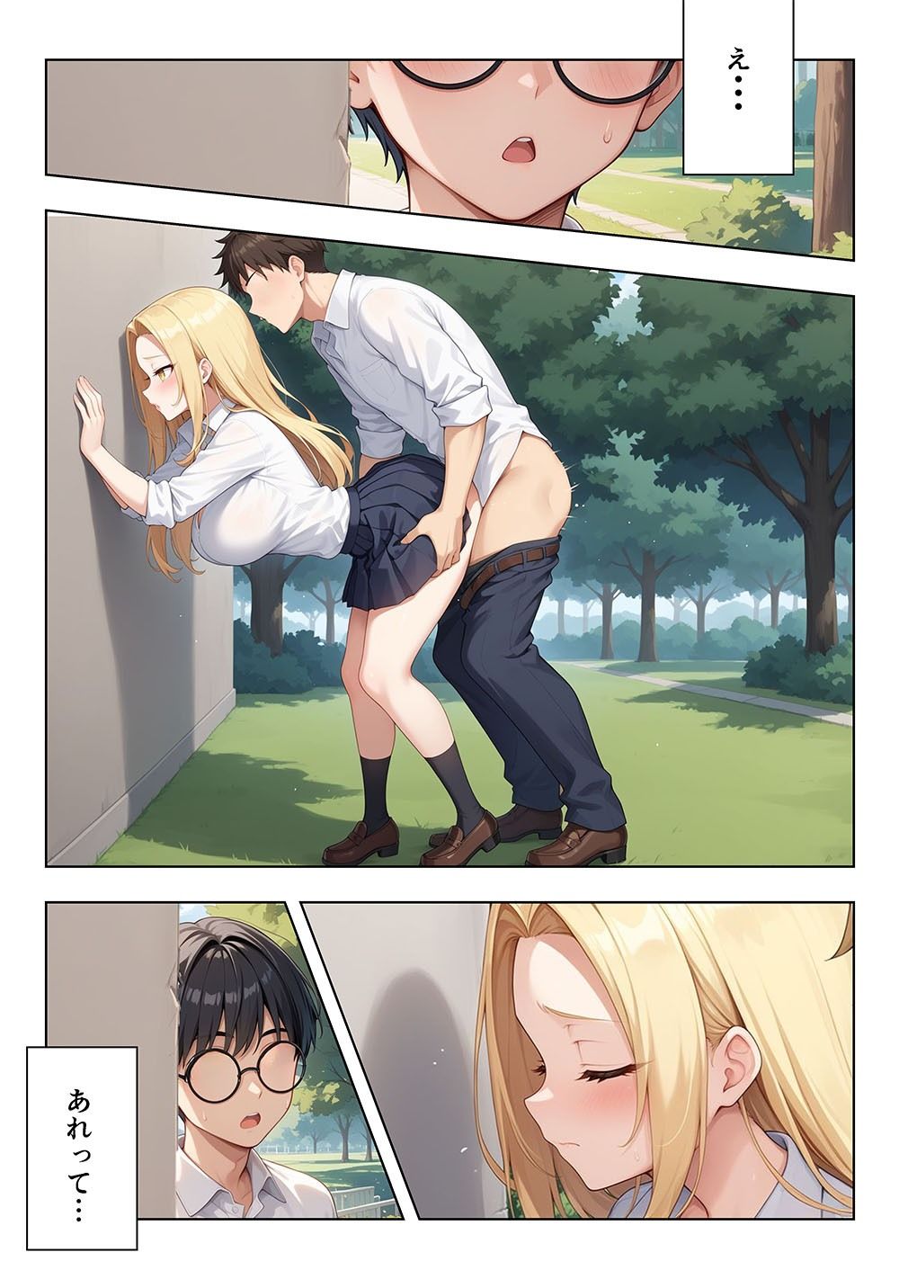 メガネ君とギャル娘ちゃん - サンプル画像 1