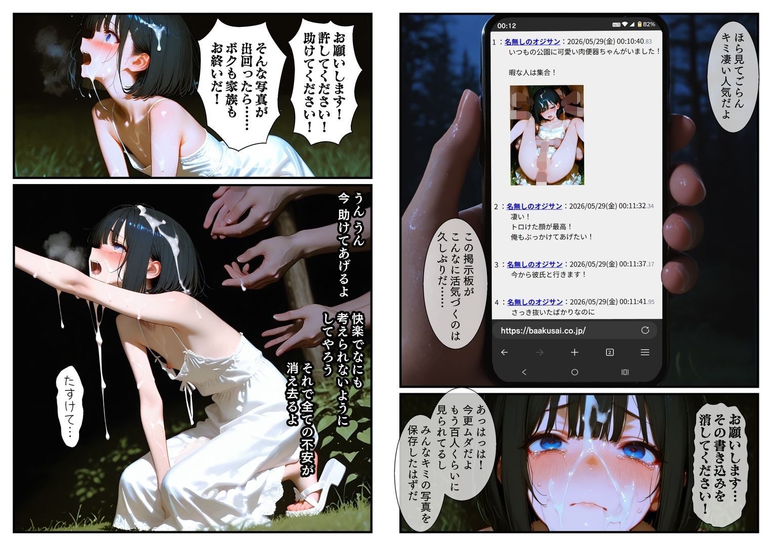 女装少年の性活 電車チカン＆公園乱交編 - サンプル画像 7