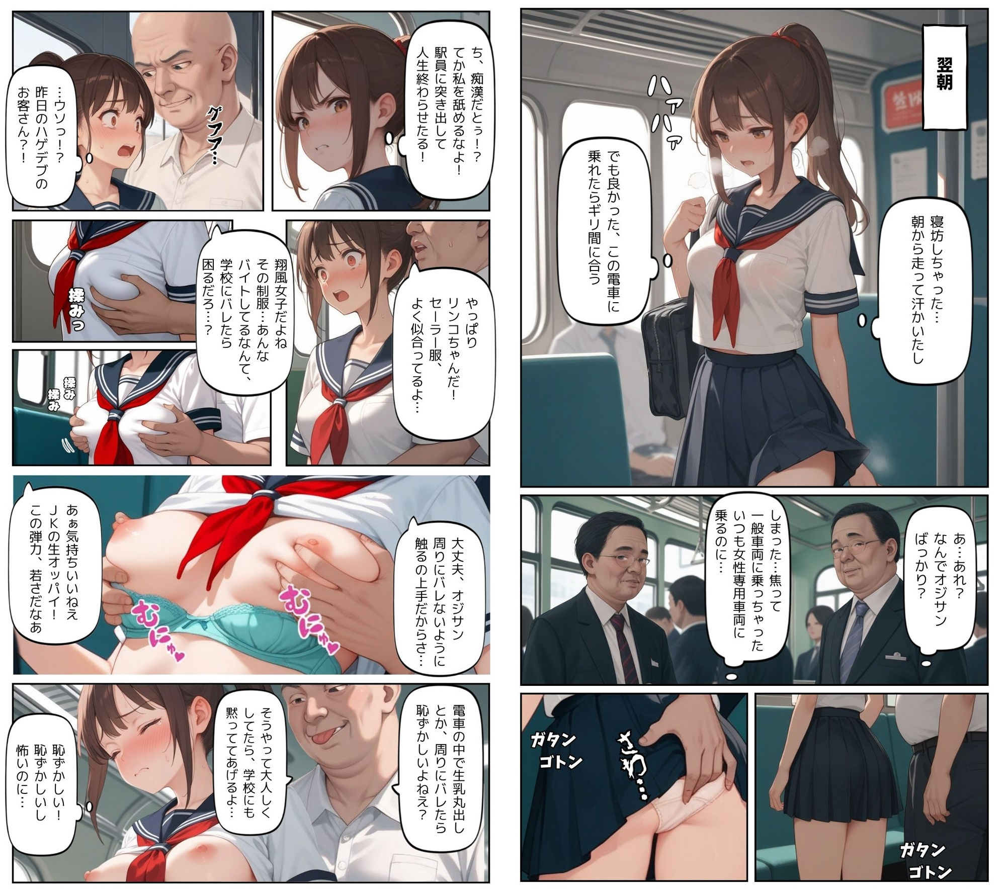 ポニテJKバイト堕ち〜ポニテ美少女、快楽に堕ちる！！〜 - サンプル画像 2