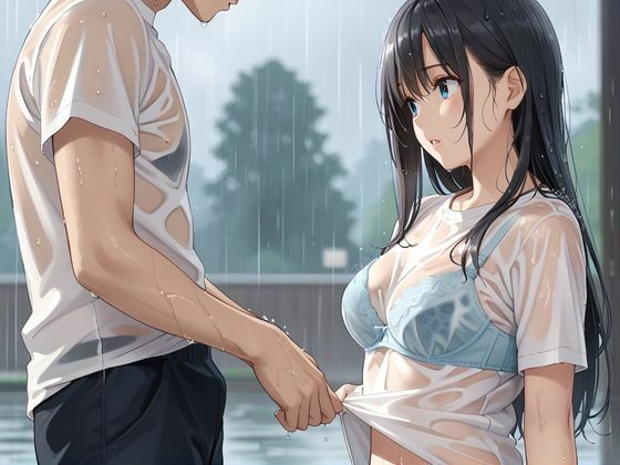 びしょ濡れの部下を助けるつもりが…もっと濡らしてあげたお話 - サンプル画像 1