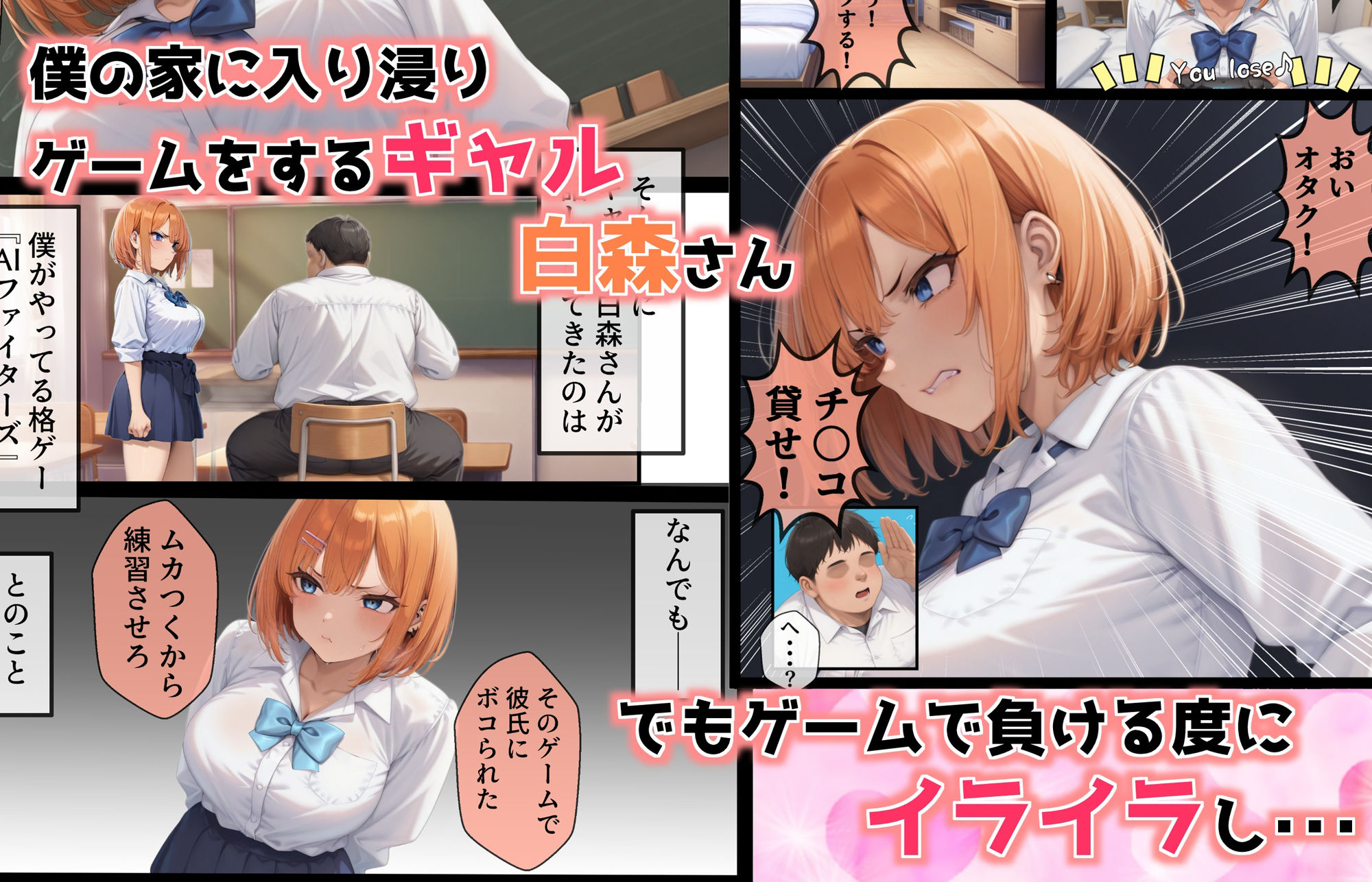 イライラするとチンポ貸せと僕に迫るギャル - サンプル画像 2