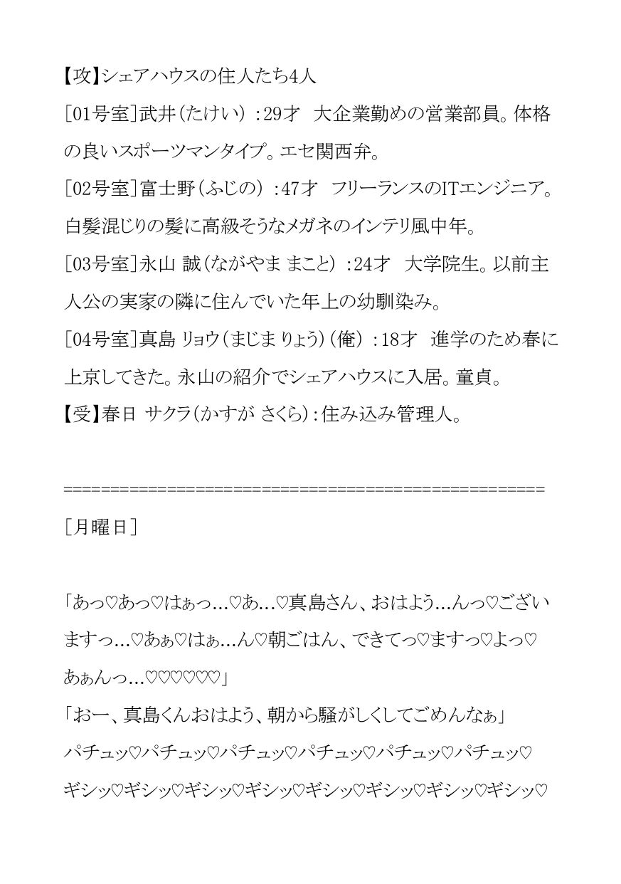 上京した俺が入居したのは24時間ハメ放題のえっちな管理人さん付きパコパコシェアハウス - サンプル画像 1