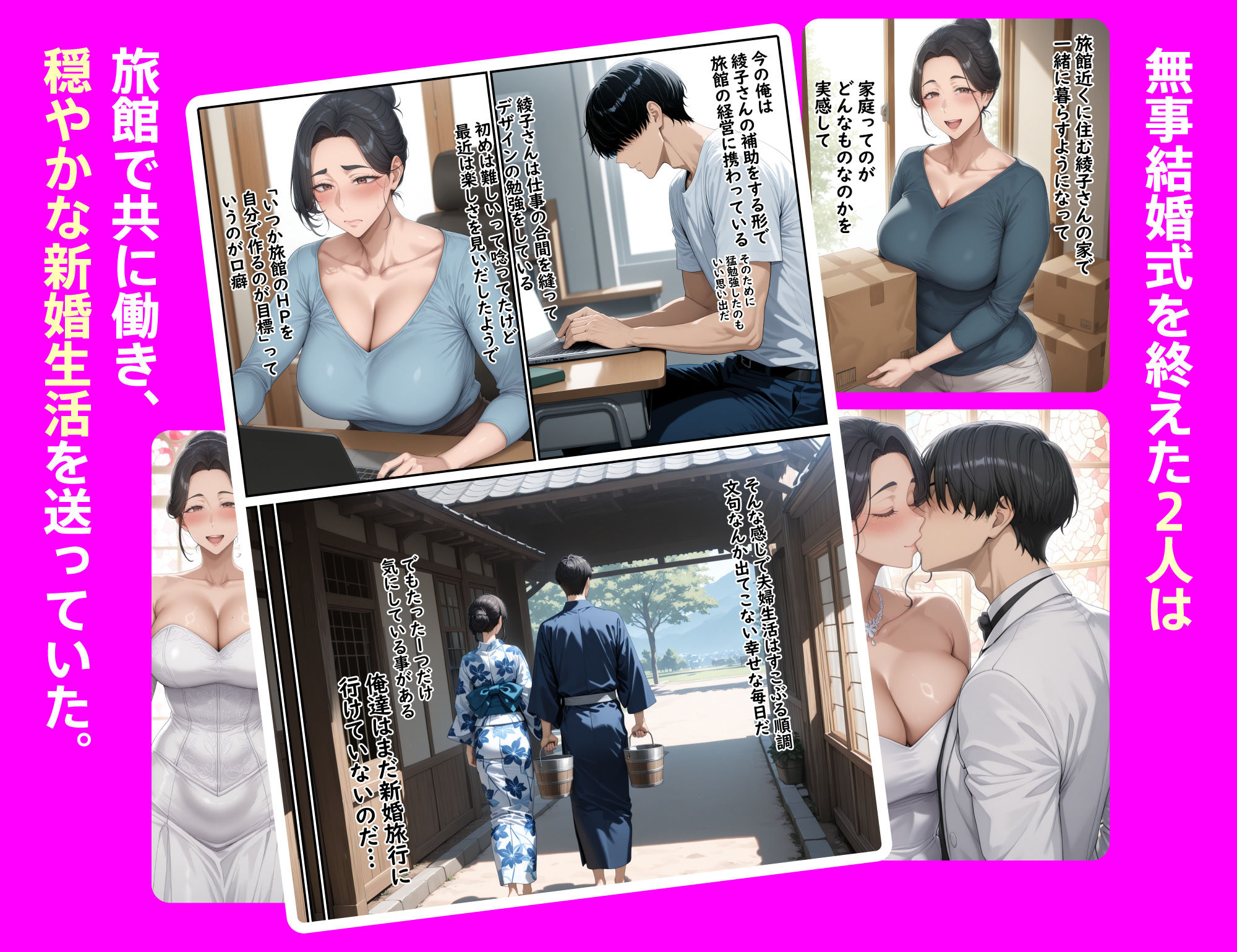 欲求不満を隠し続けてきた未亡人女将と汗だくで求め合う温泉宿の夜2 - サンプル画像 4