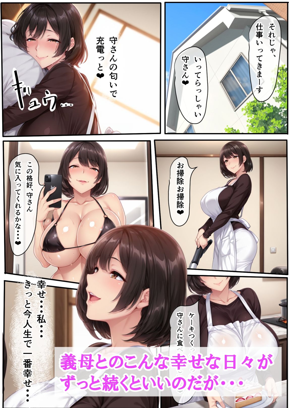 ギャル妻が1週間不倫旅行している間、義母と生ハメ種付けセックスしちゃった話 - サンプル画像 9