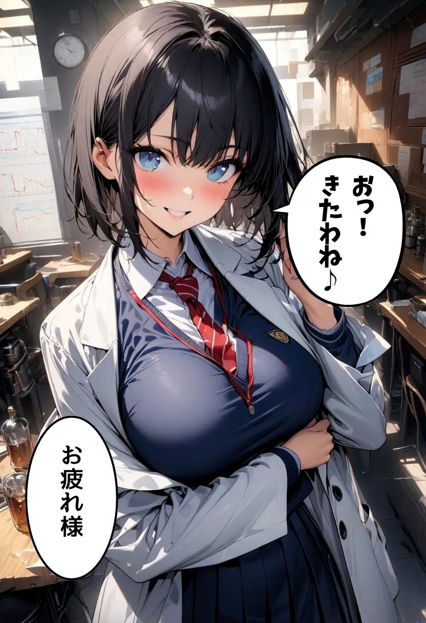 爆乳科学部とえっちな実験 - サンプル画像 1
