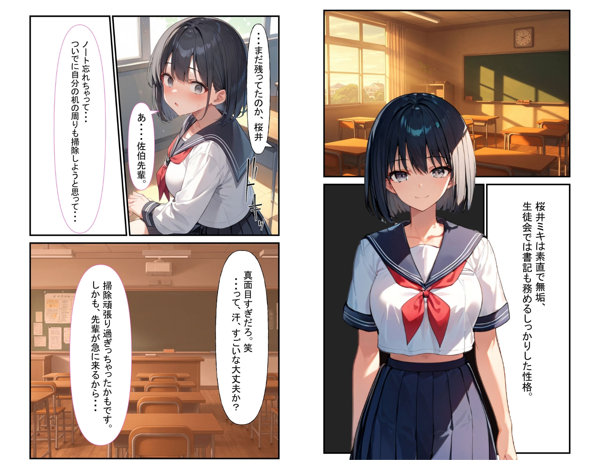 交姦日記。大好きな先輩に見られながら幼馴染の彼氏にイカサレ興奮MAXになったJK - サンプル画像 1