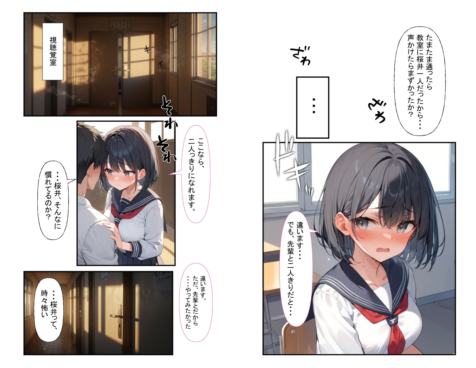 交姦日記。大好きな先輩に見られながら幼馴染の彼氏にイカサレ興奮MAXになったJK - サンプル画像 2