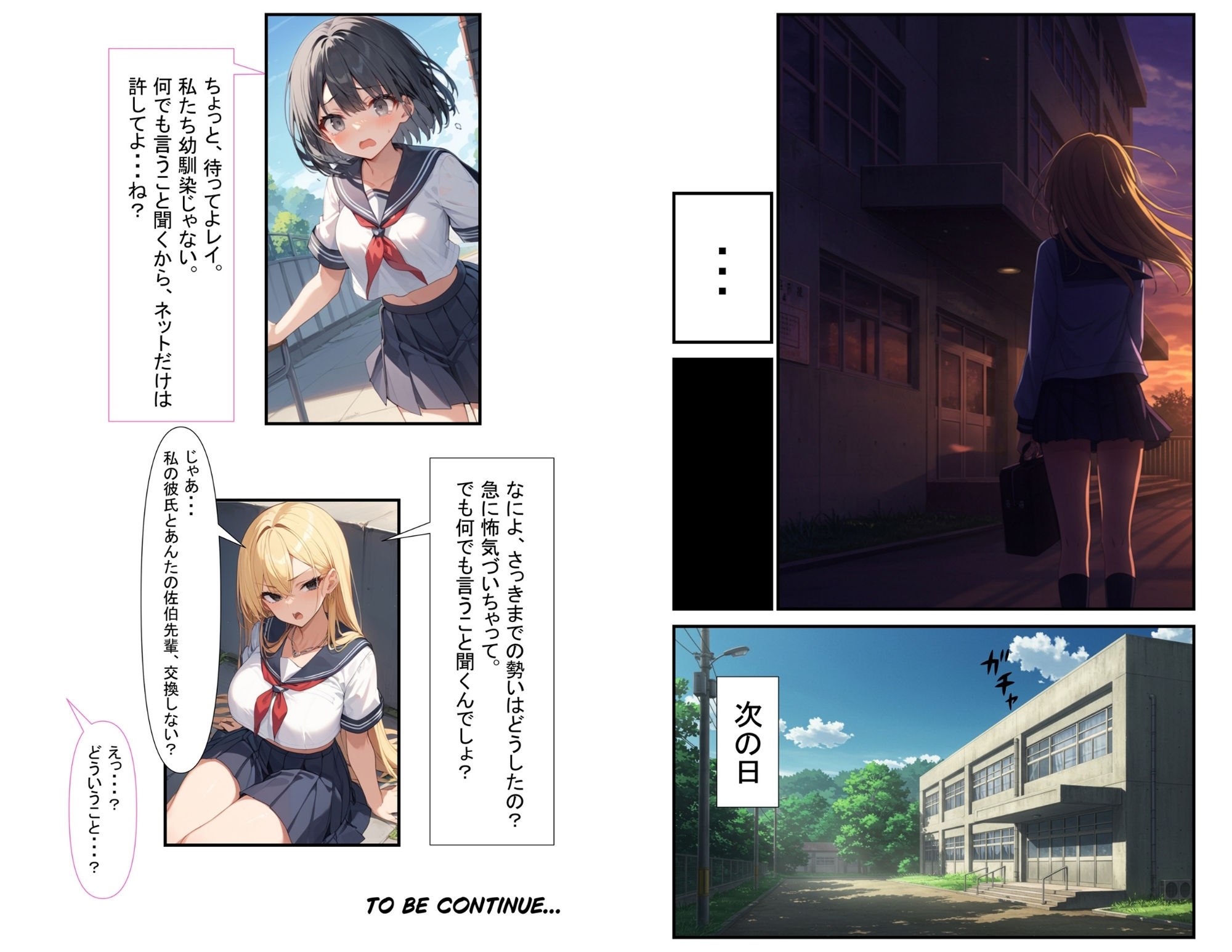 交姦日記。大好きな先輩に見られながら幼馴染の彼氏にイカサレ興奮MAXになったJK - サンプル画像 6