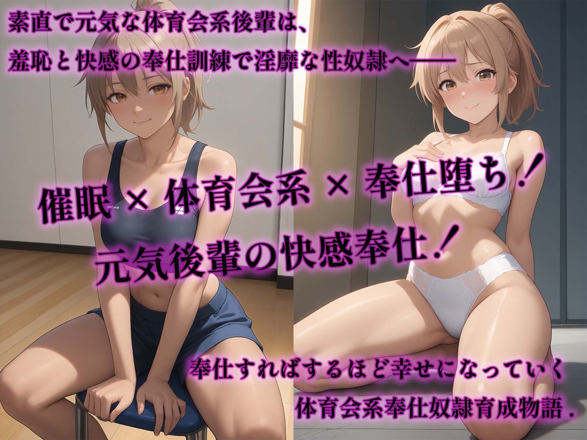 催●アプリで堕ちる元気体育会系後輩 〜素直で快楽漬けの奉仕トレーニング〜 - サンプル画像 1