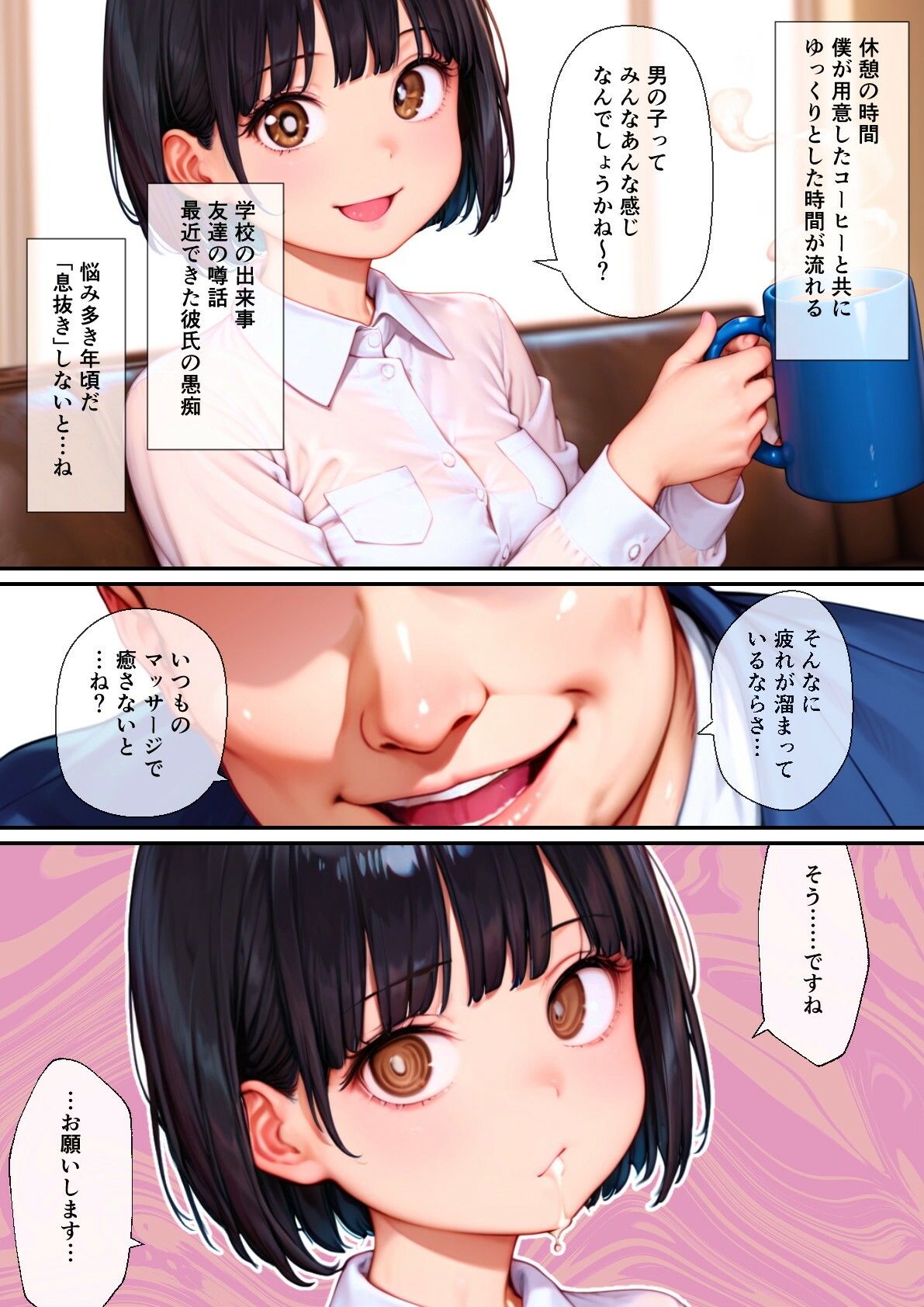 伏木先生のフシギなマッサージ  彼氏君ごめんね（笑）小春ちゃんはたいへんよくデキました - サンプル画像 5