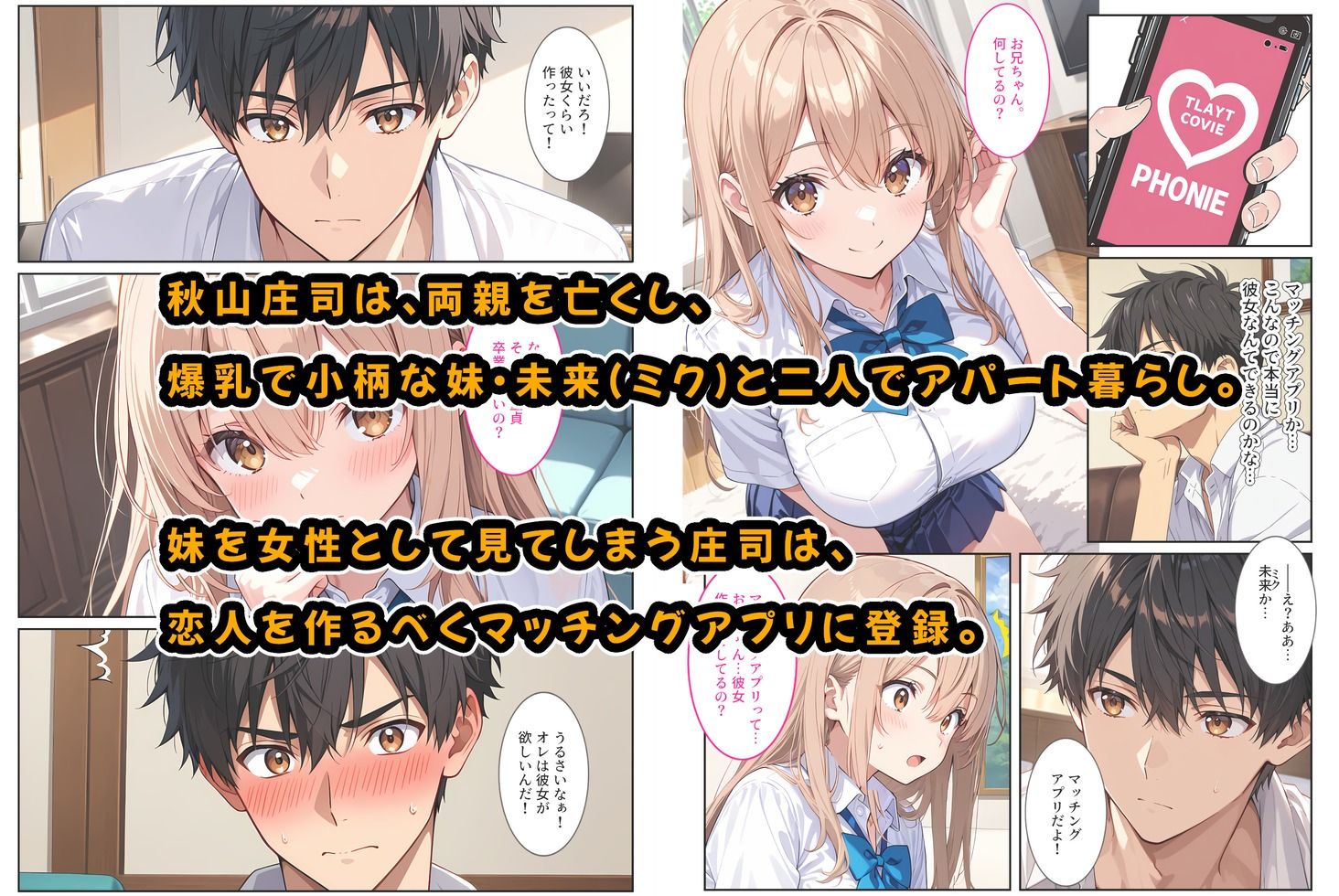 マッチングアプリで現れた爆乳妹に誘惑されて孕ませました！ - サンプル画像 1