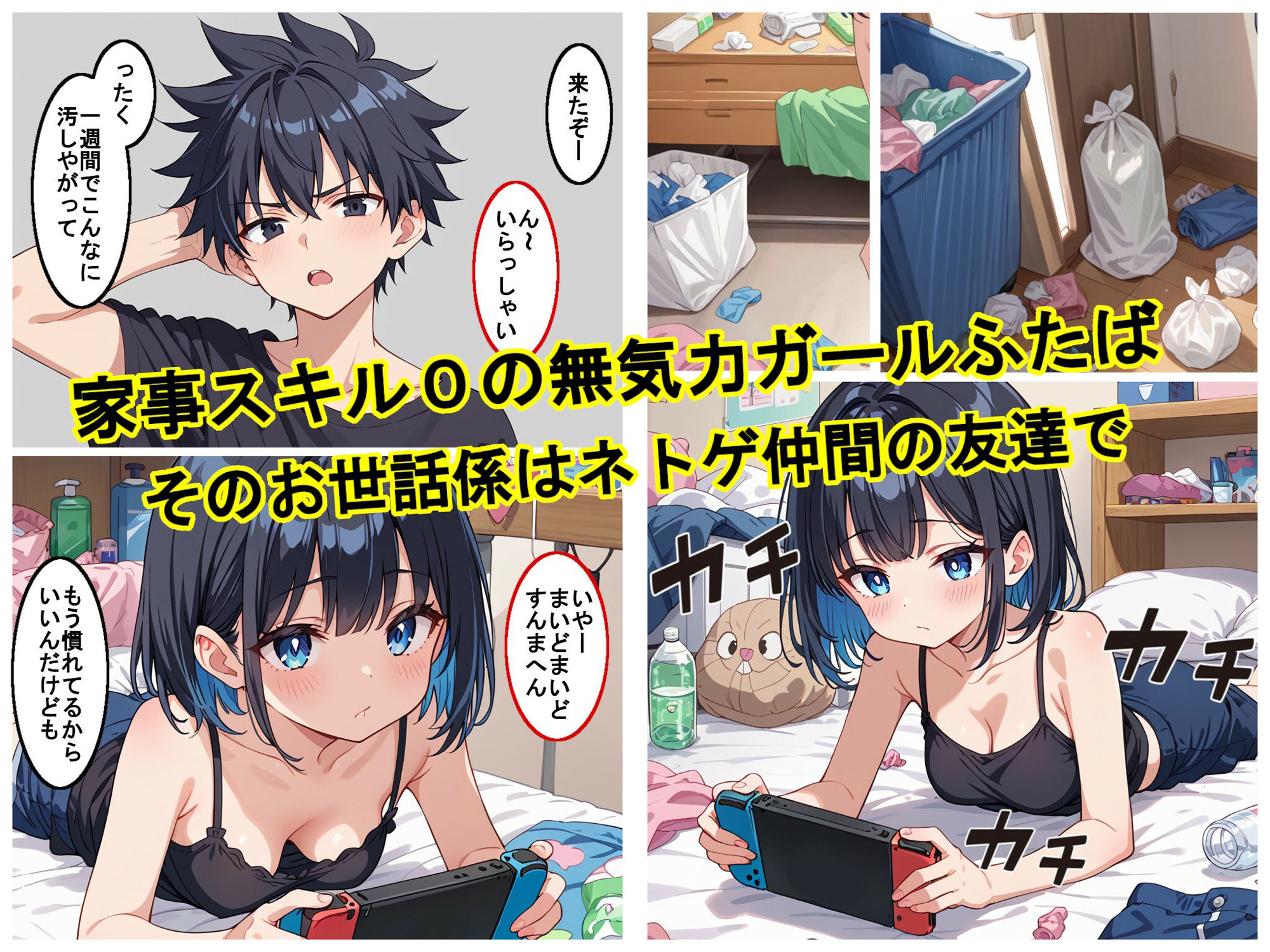 汚部屋無気力ガールが世話係とイチャラブセックスする話 - サンプル画像 2