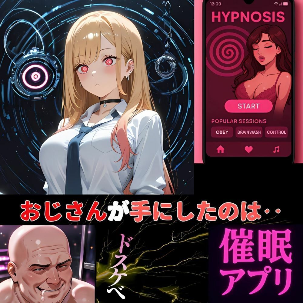 ギャル催●アプリ‥おじの命令に逆らえないカラダに‥喜多川海夢 - サンプル画像 1