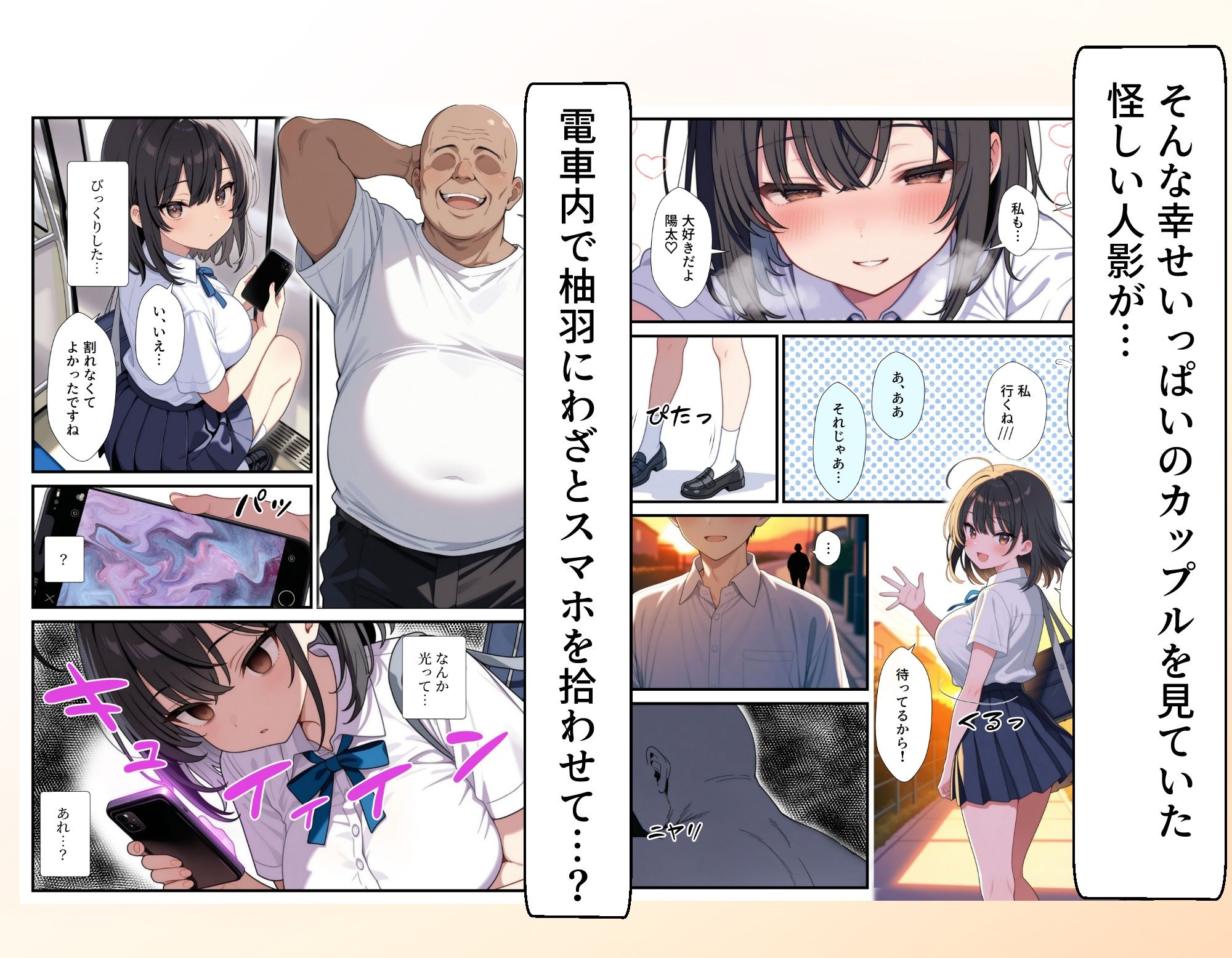 黒髪巨乳の幼馴染が──彼氏との初H直前に見知らぬ男の催●で堕とされる話 - サンプル画像 4