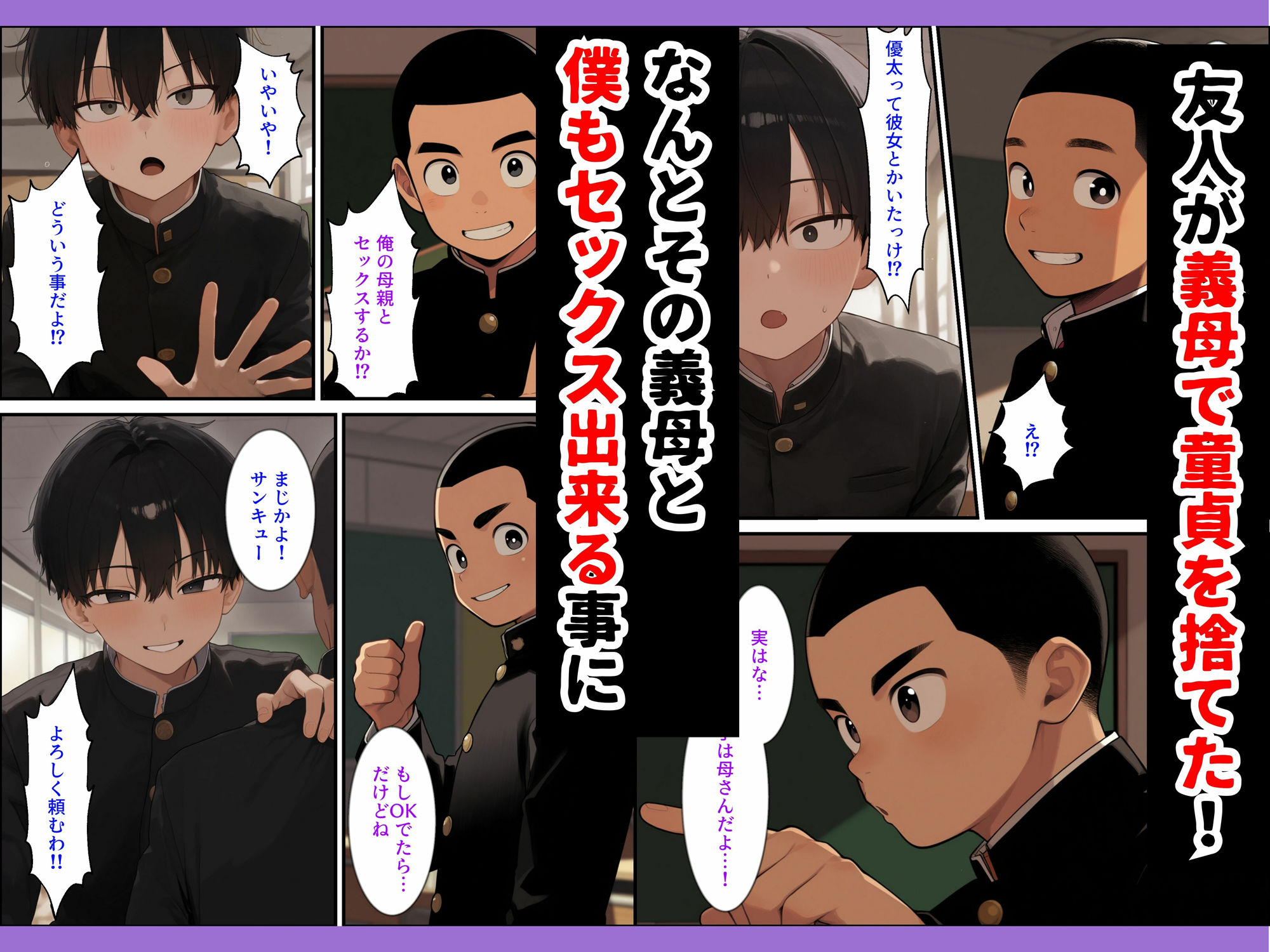 童貞の僕が友達のお義母さんに筆下ろしをしてもらったら… - サンプル画像 1