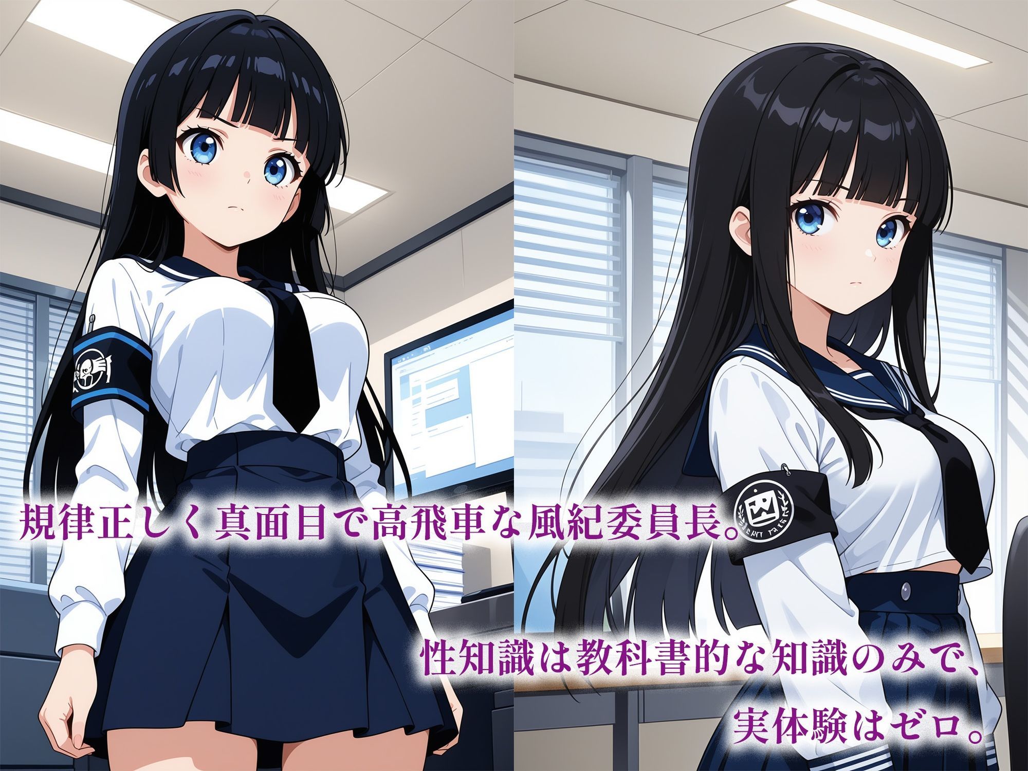 催●アプリで堕ちる優等生風紀委員 〜規律と羞恥が育む奉仕快感堕ち〜 - サンプル画像 1