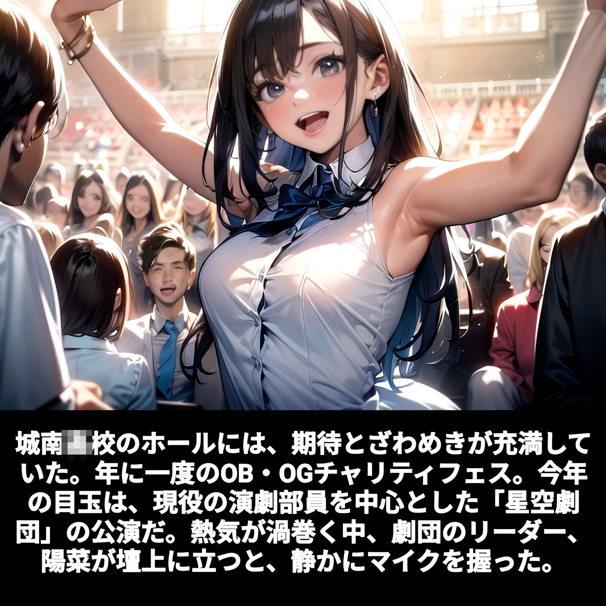星空チャリティフェス！ホールでストリップショーをする女の子達！ - サンプル画像 1