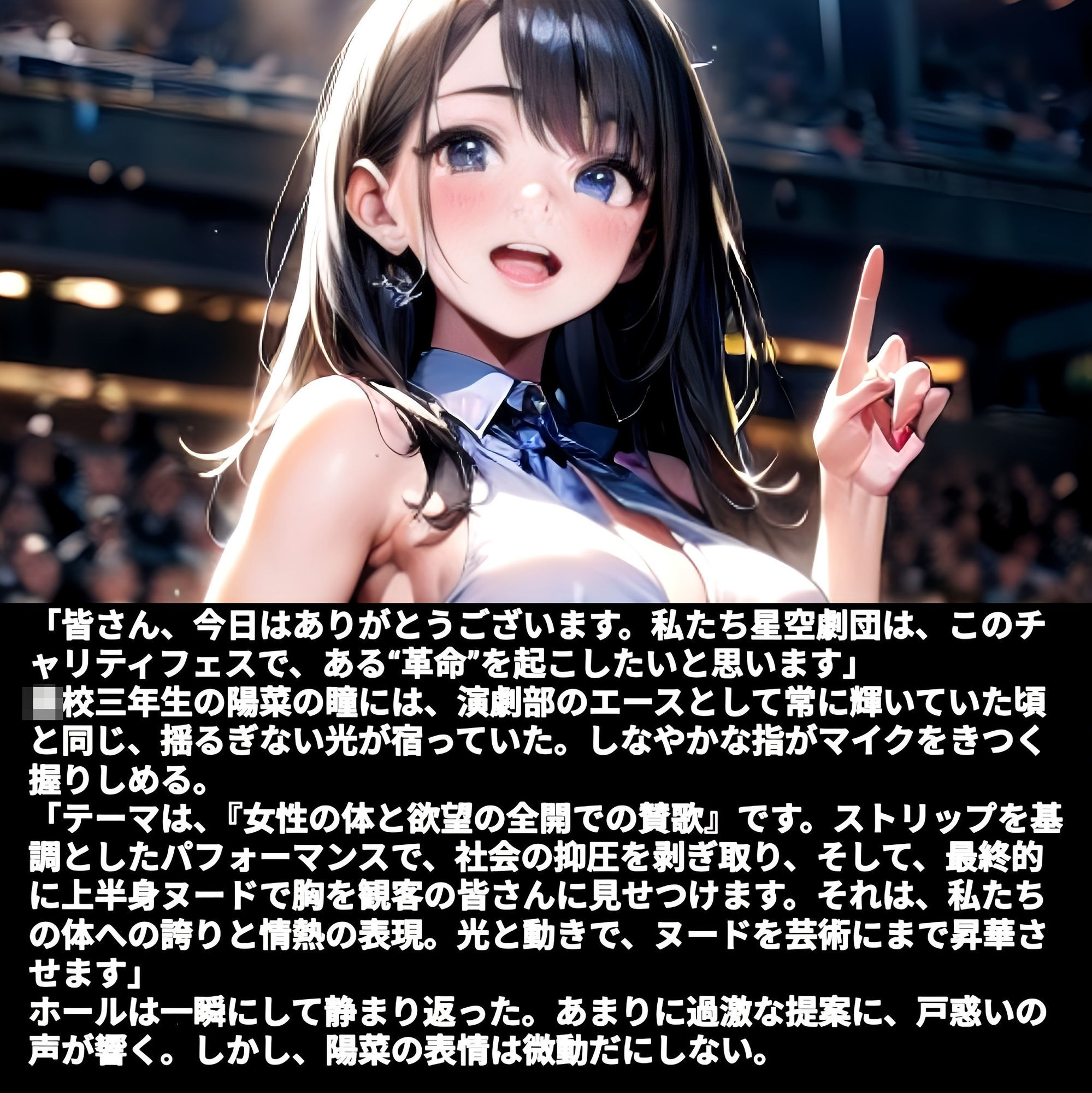 星空チャリティフェス！ホールでストリップショーをする女の子達！ - サンプル画像 2