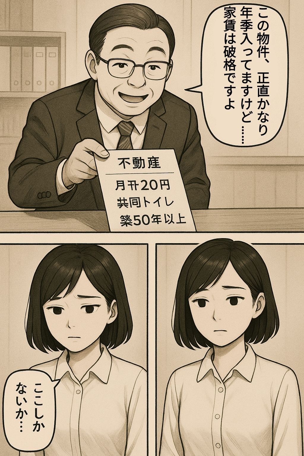 ボロアパートの住人（キモ男、痺れ薬） - サンプル画像 1